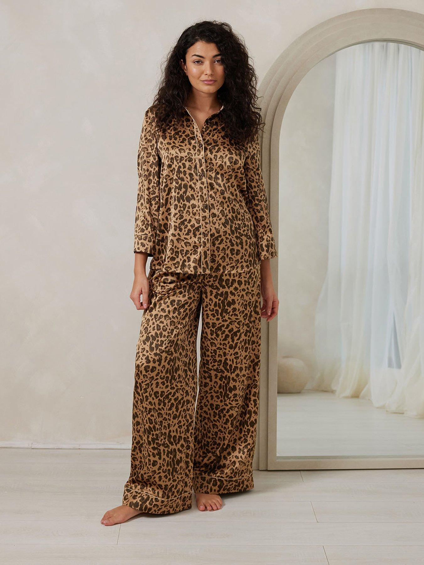 undefined Leopard Print Long Pyjama Set