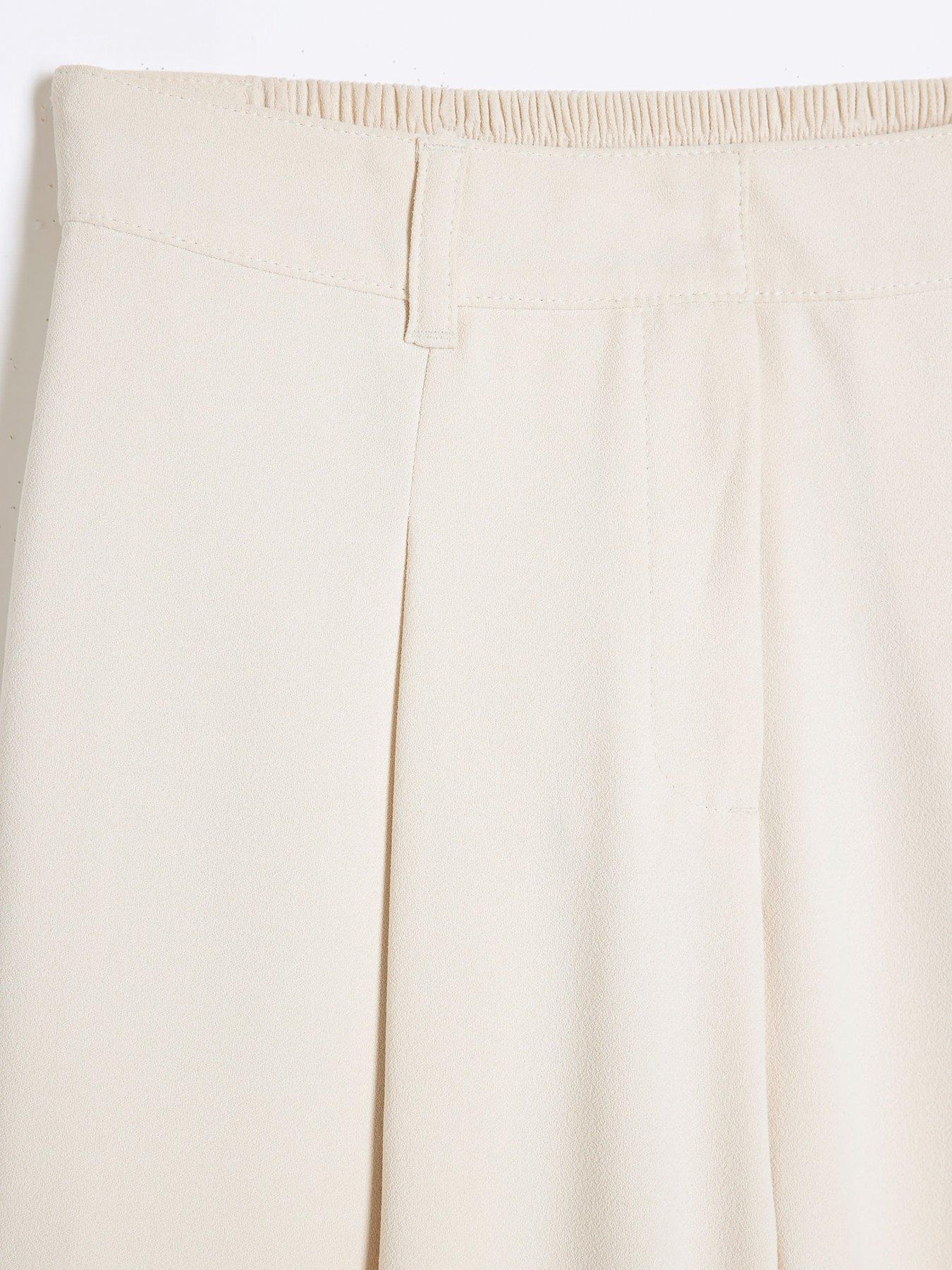 Image 5 of 6 of RI Petite Wide Leg Trousers - Cream