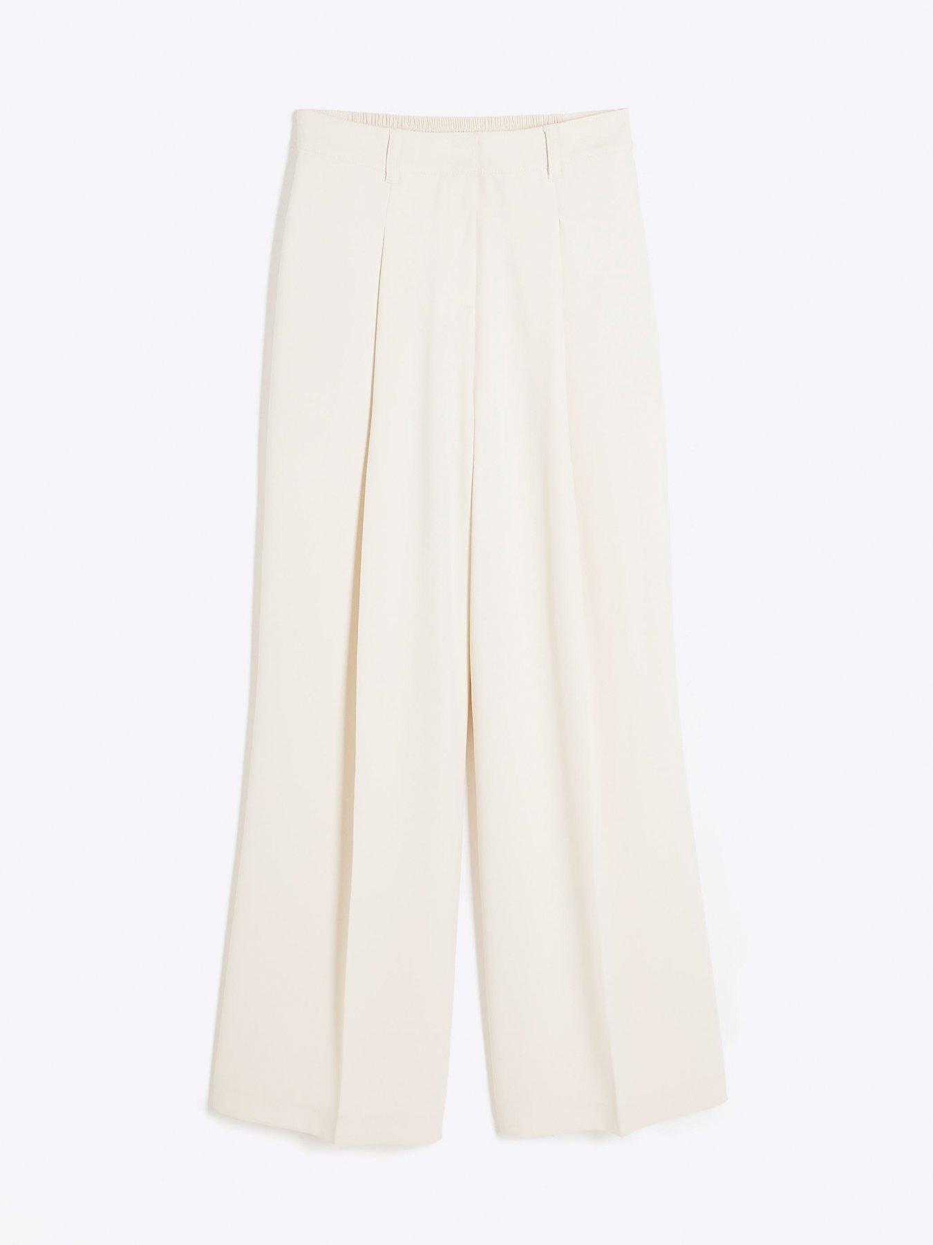 Image 6 of 6 of RI Petite Wide Leg Trousers - Cream