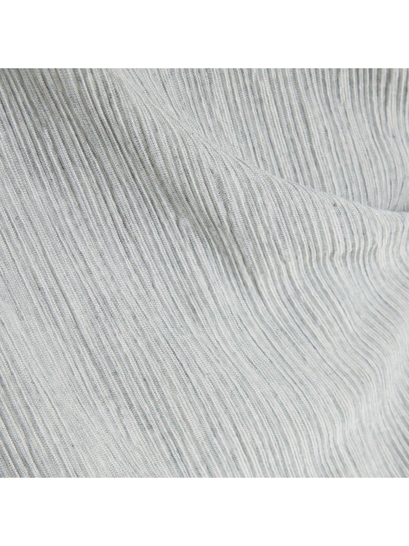 Image 5 of 5 of River Island Drape Asymmetric Top Set - Light Grey