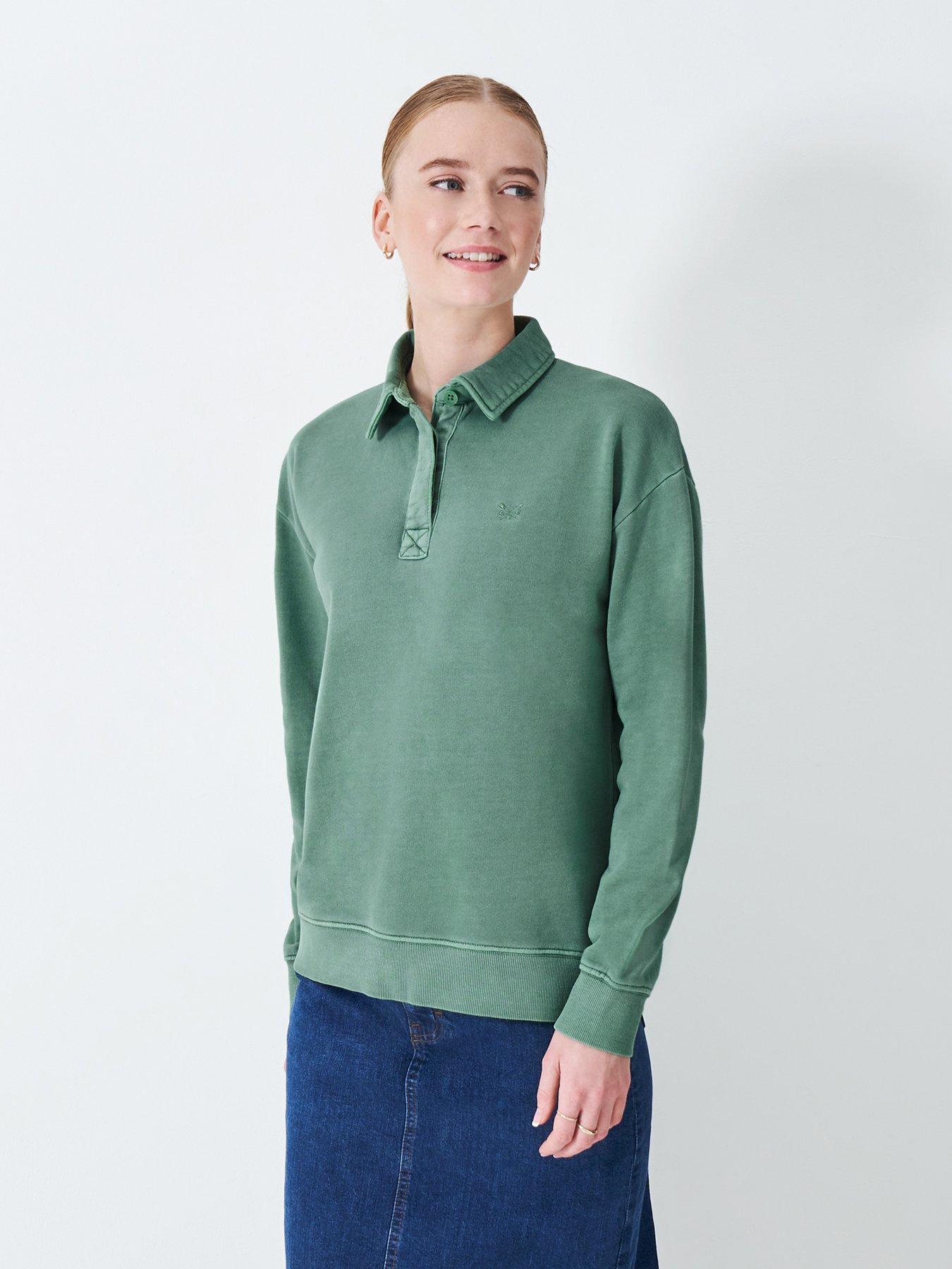 undefined Pigment Dyed Rugby Sweatshirt - Green