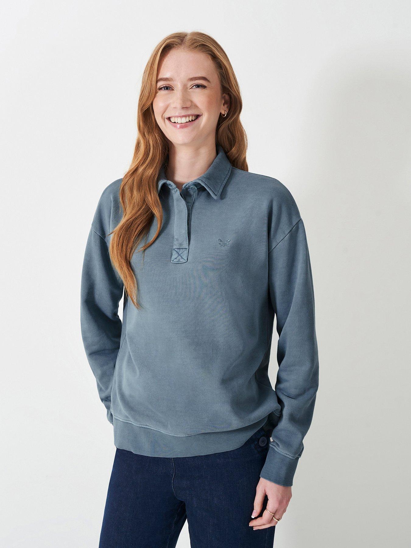 undefined Pigment Dyed Rugby Sweatshirt - Blue