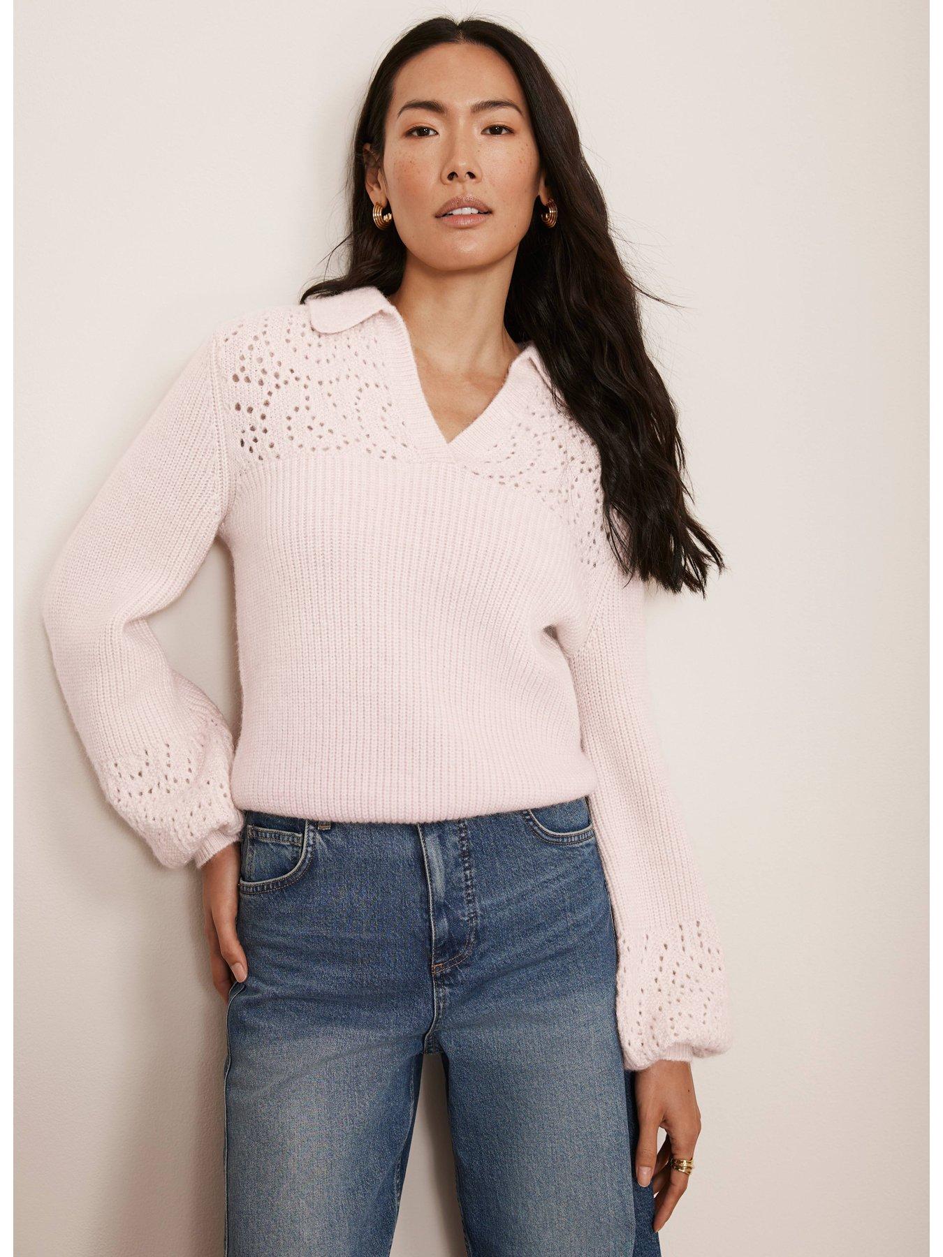 round collar top - peppermint & pink carnations