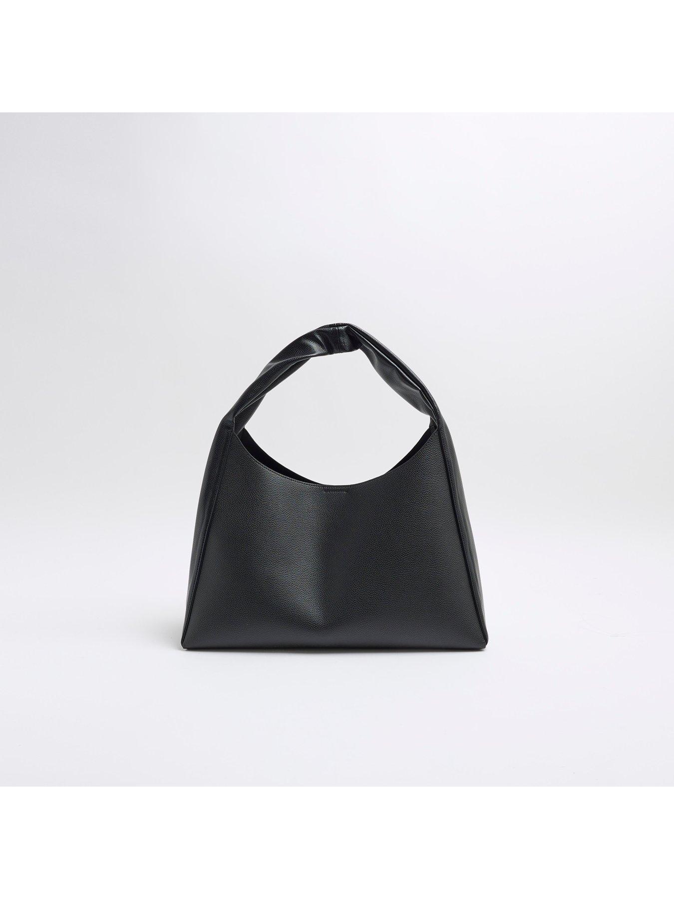Image 4 of 4 of River Island Debossed Logo Slouch - Black