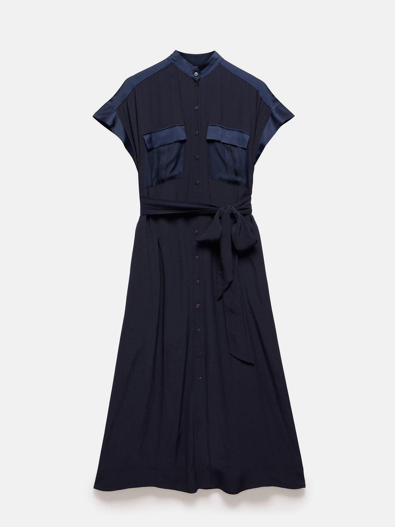 Image 5 of 6 of Mint Velvet Utility Midi Dress - Navy