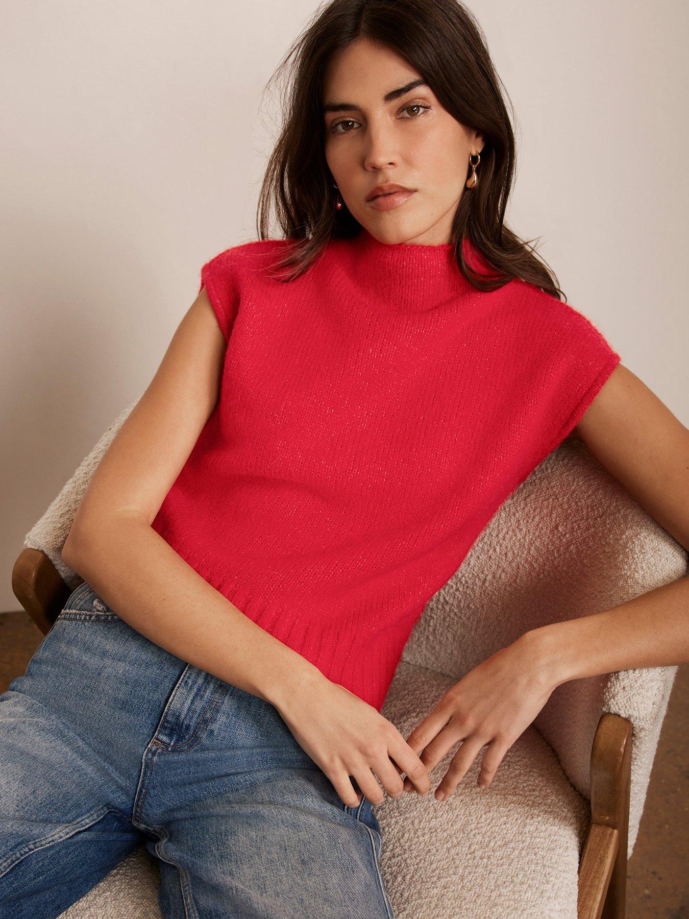undefined High Neck Tabard - Red