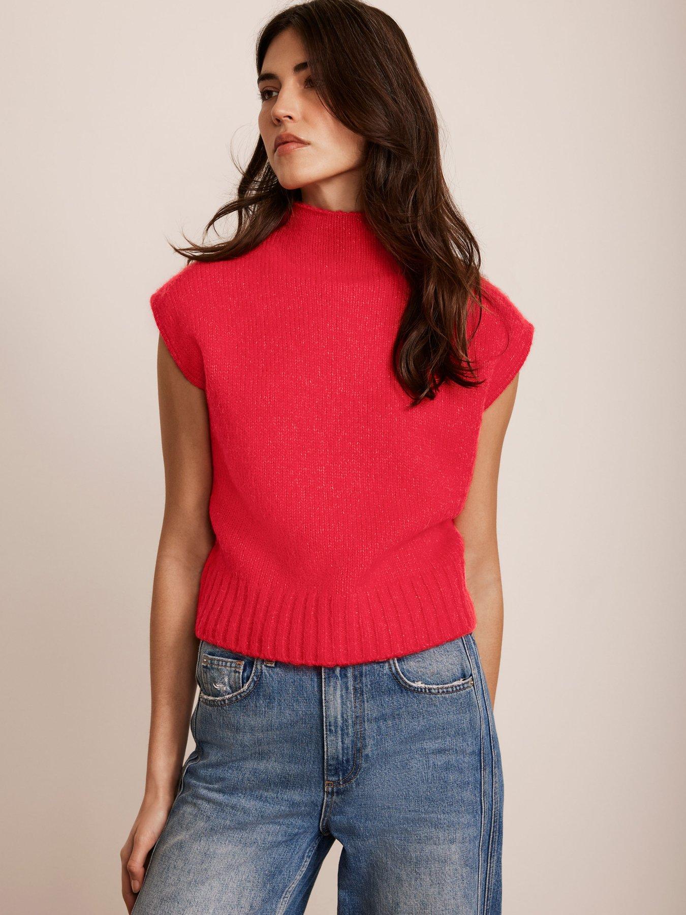 Mint Velvet High Neck Tabard - Red | Very