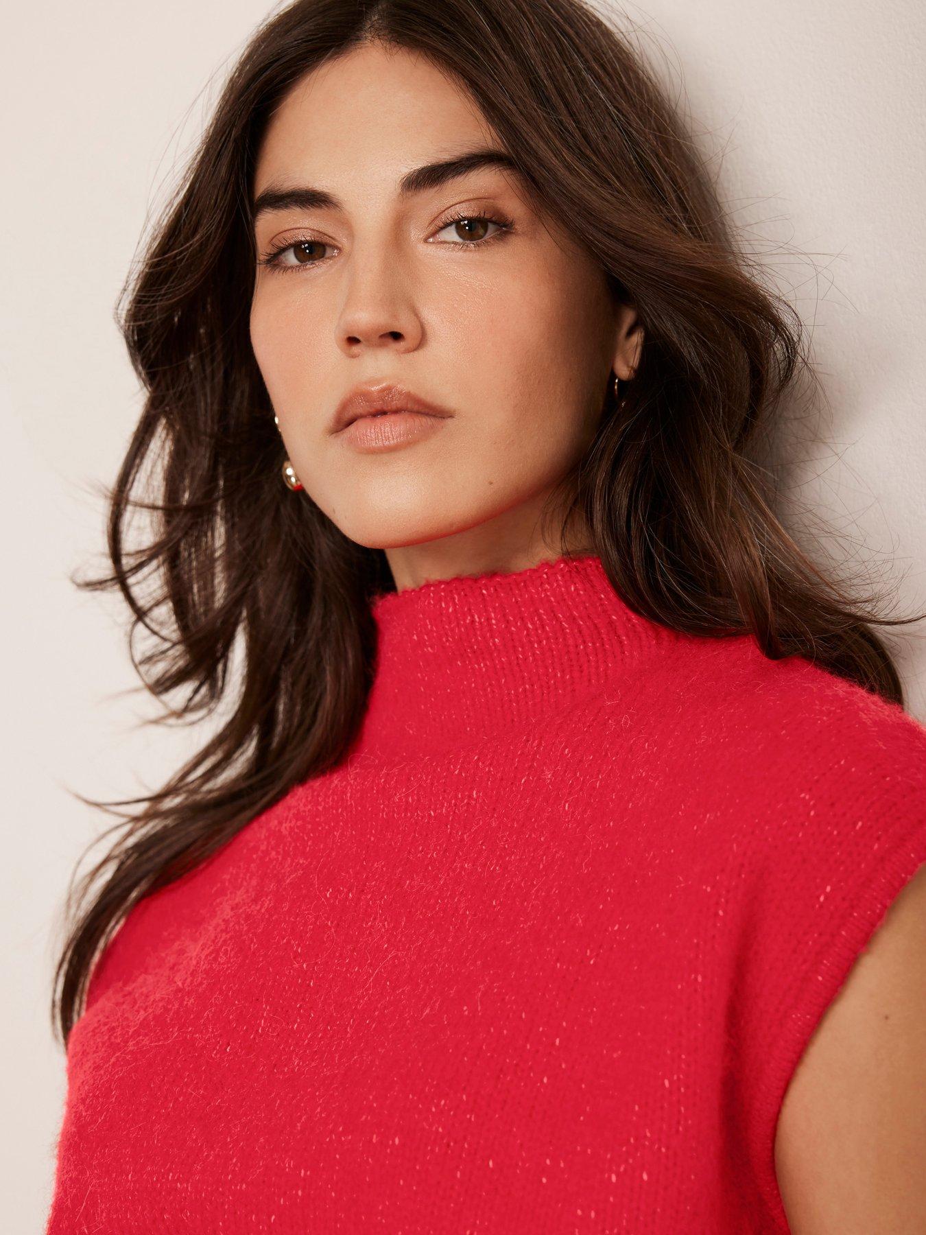 Mint Velvet High Neck Tabard - Red | Very