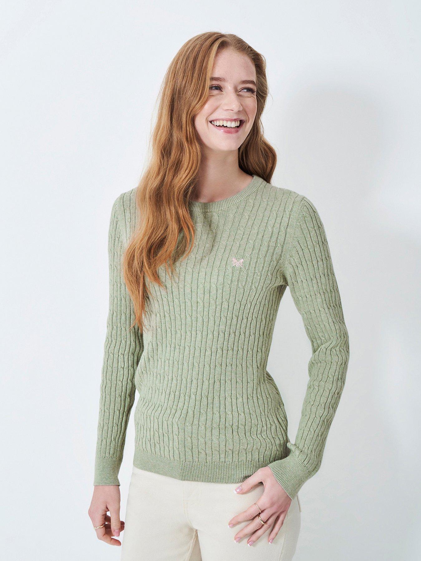 undefined Heritage Cable Knit Jumper - Green