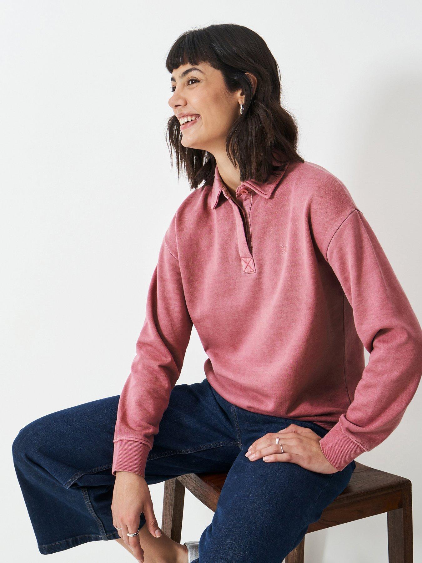 undefined Pigment Dyed Rugby Sweatshirt - Pink