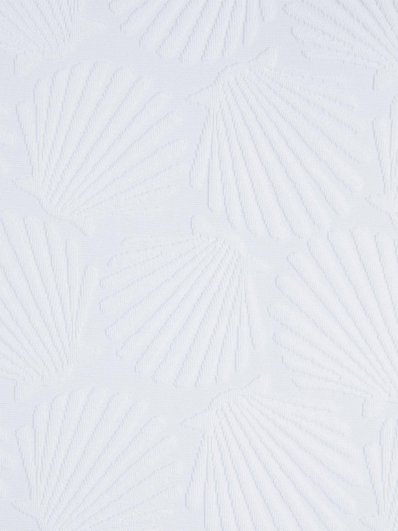Image 6 of 6 of CHELSEA PEERS Jacquard Shell Tie Side Bikini Bottom - White