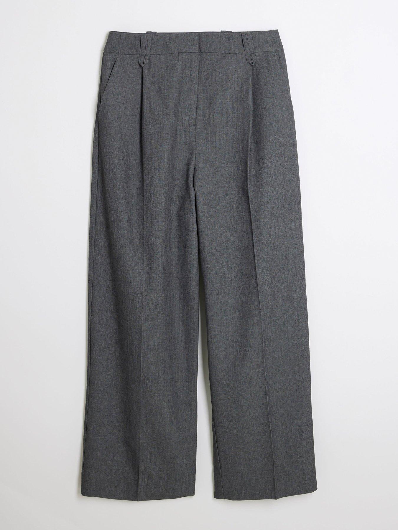Image 6 of 6 of RI Petite Cargo Wide Leg Trousers - Grey