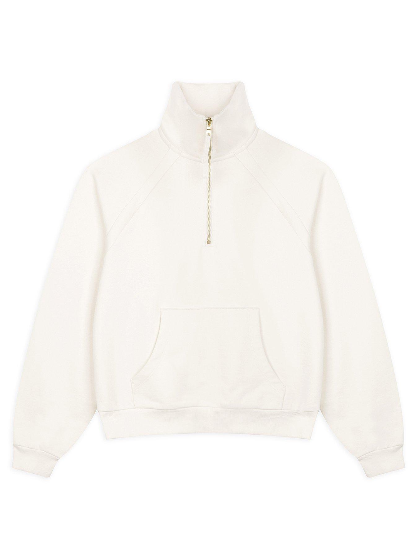 undefined Quarter Zip Sweatshirt - Off White