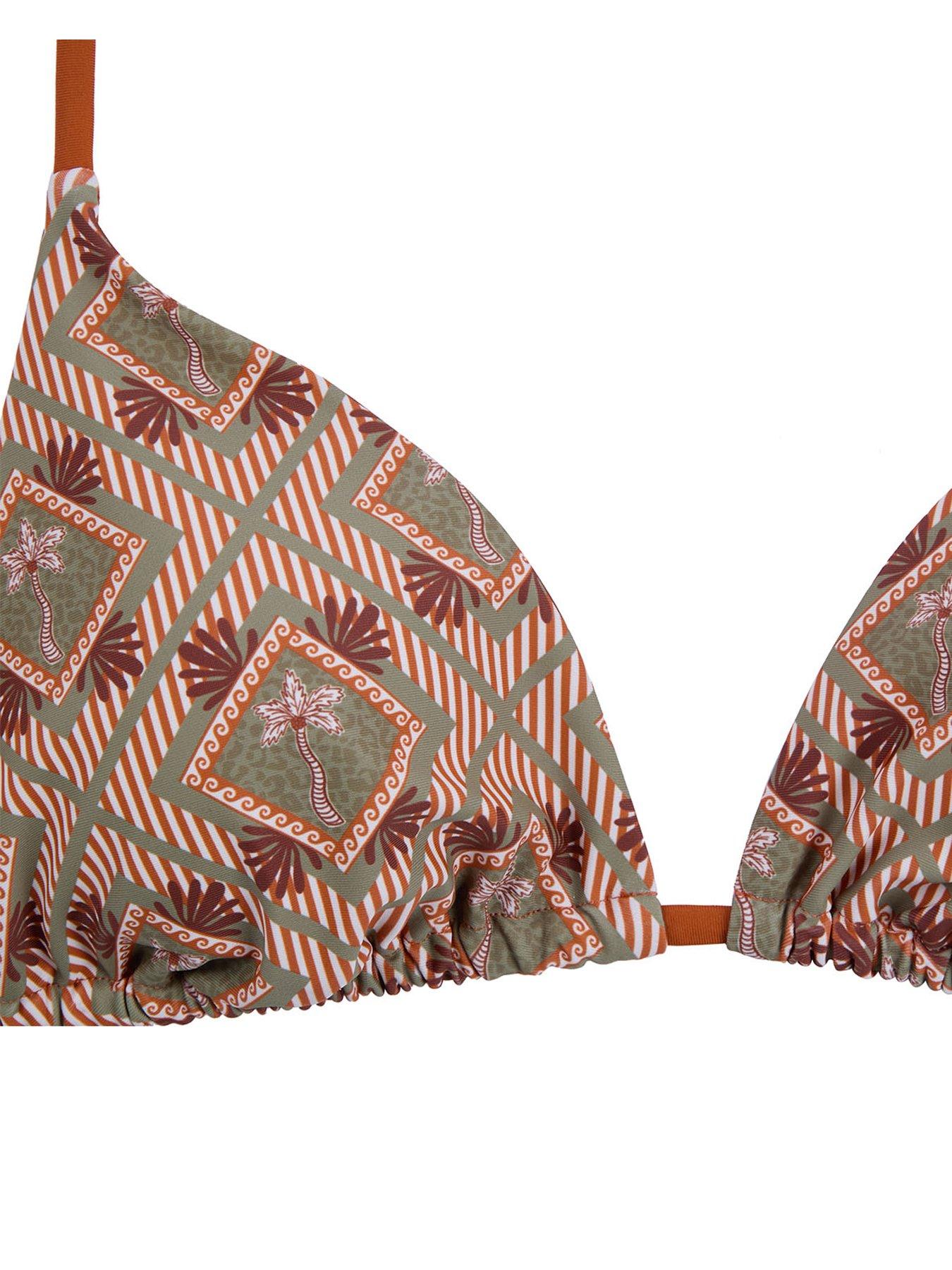 Image 5 of 6 of CHELSEA PEERS Triangle Bikini Top - Palm Print
