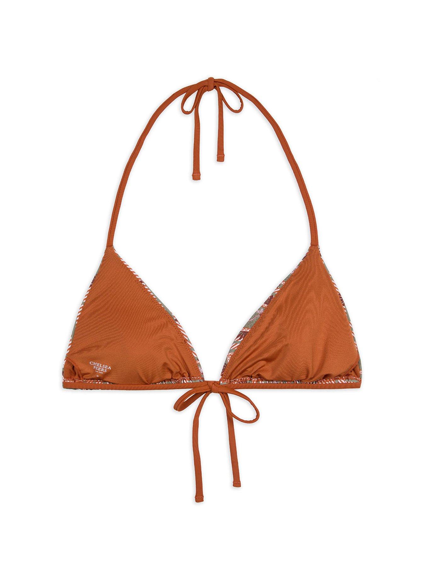 Image 6 of 6 of CHELSEA PEERS Triangle Bikini Top - Palm Print