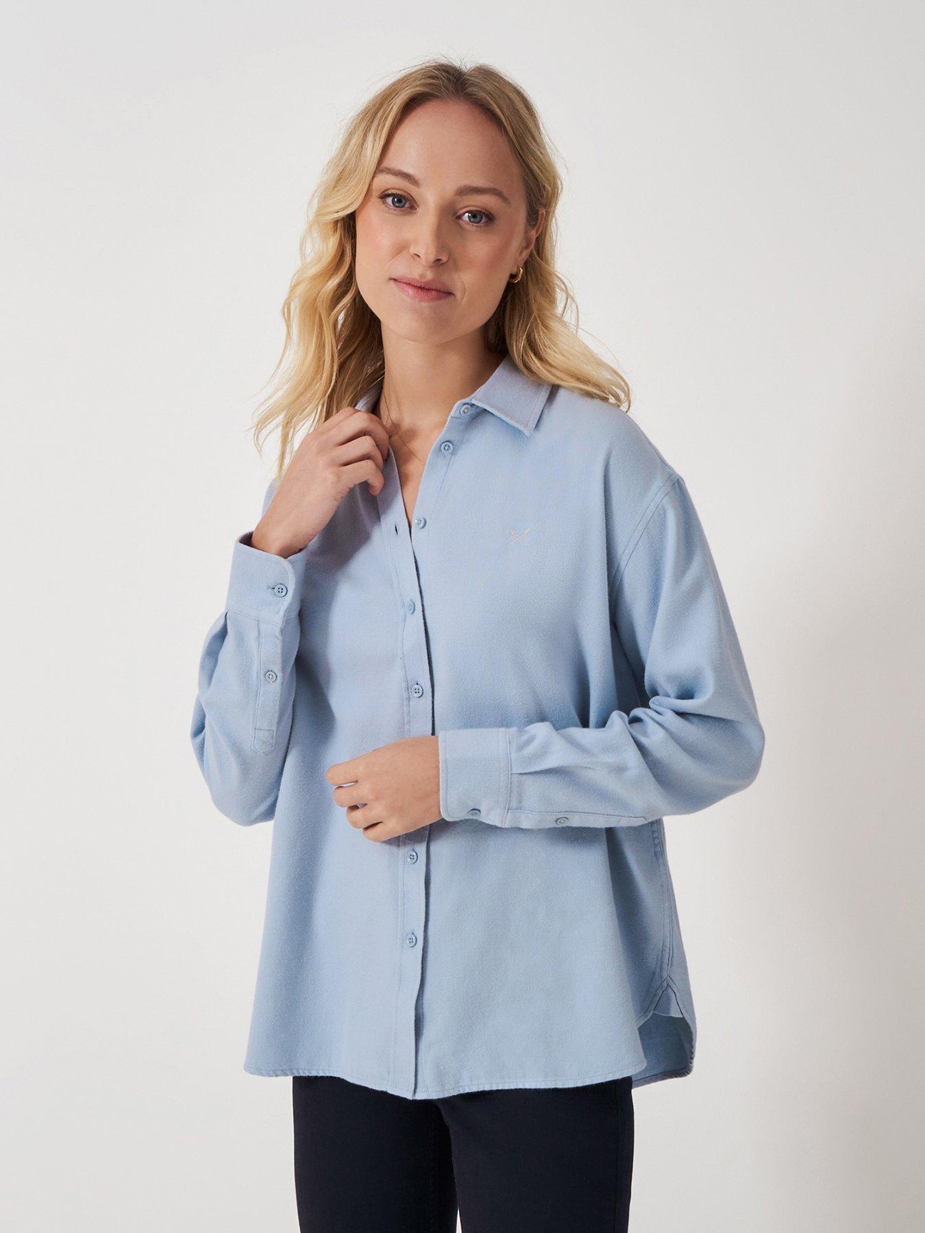 undefined Relaxed Fit Flannel Shirt - Blue
