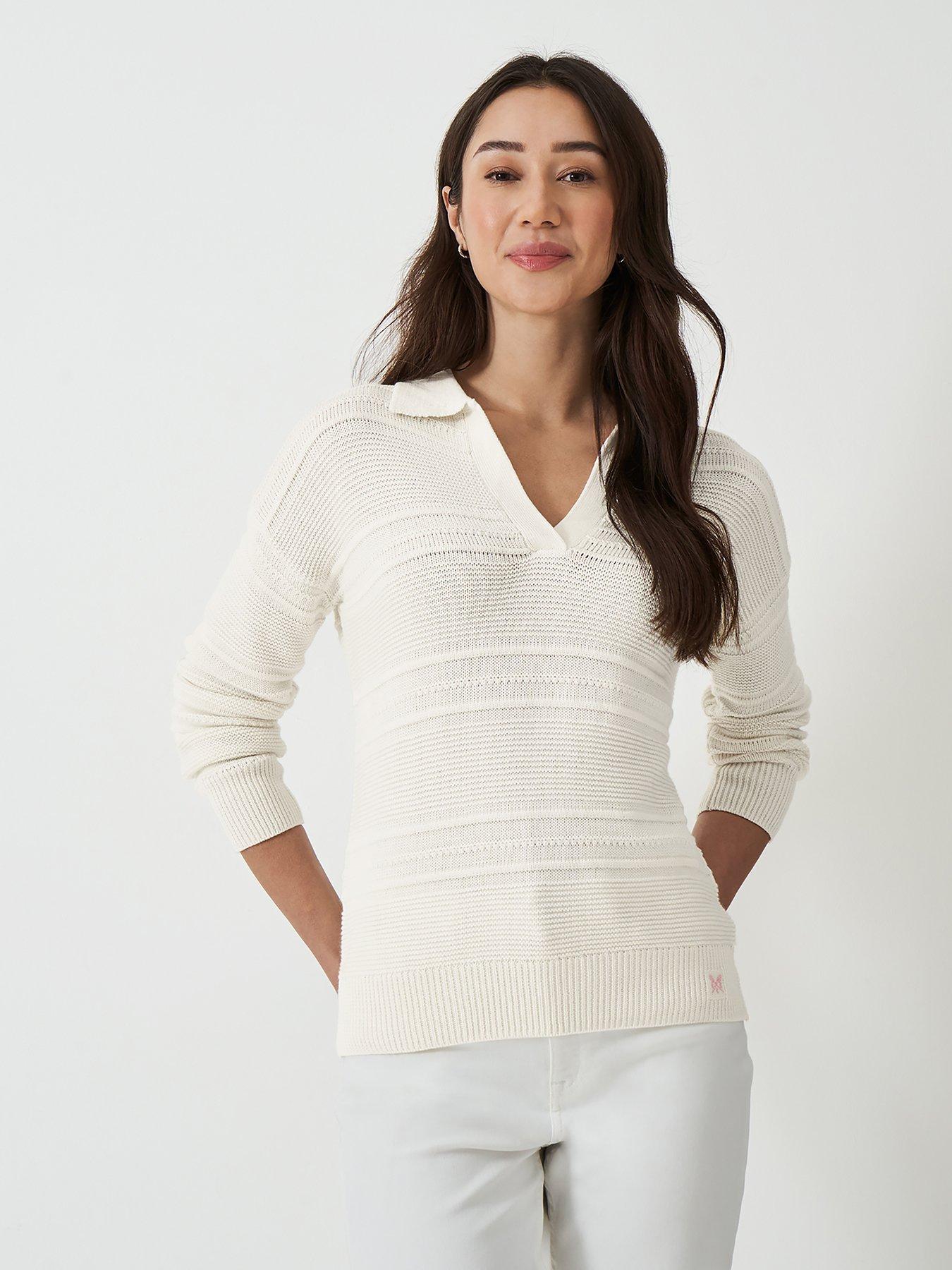 undefined Tali Collared Jumper - White