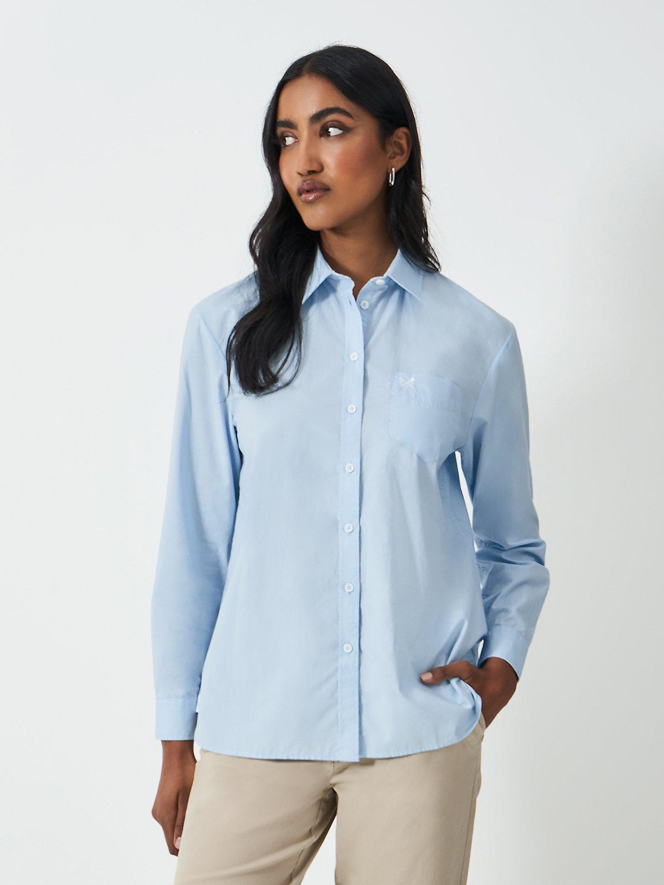 undefined Relaxed Poplin Shirt - Blue