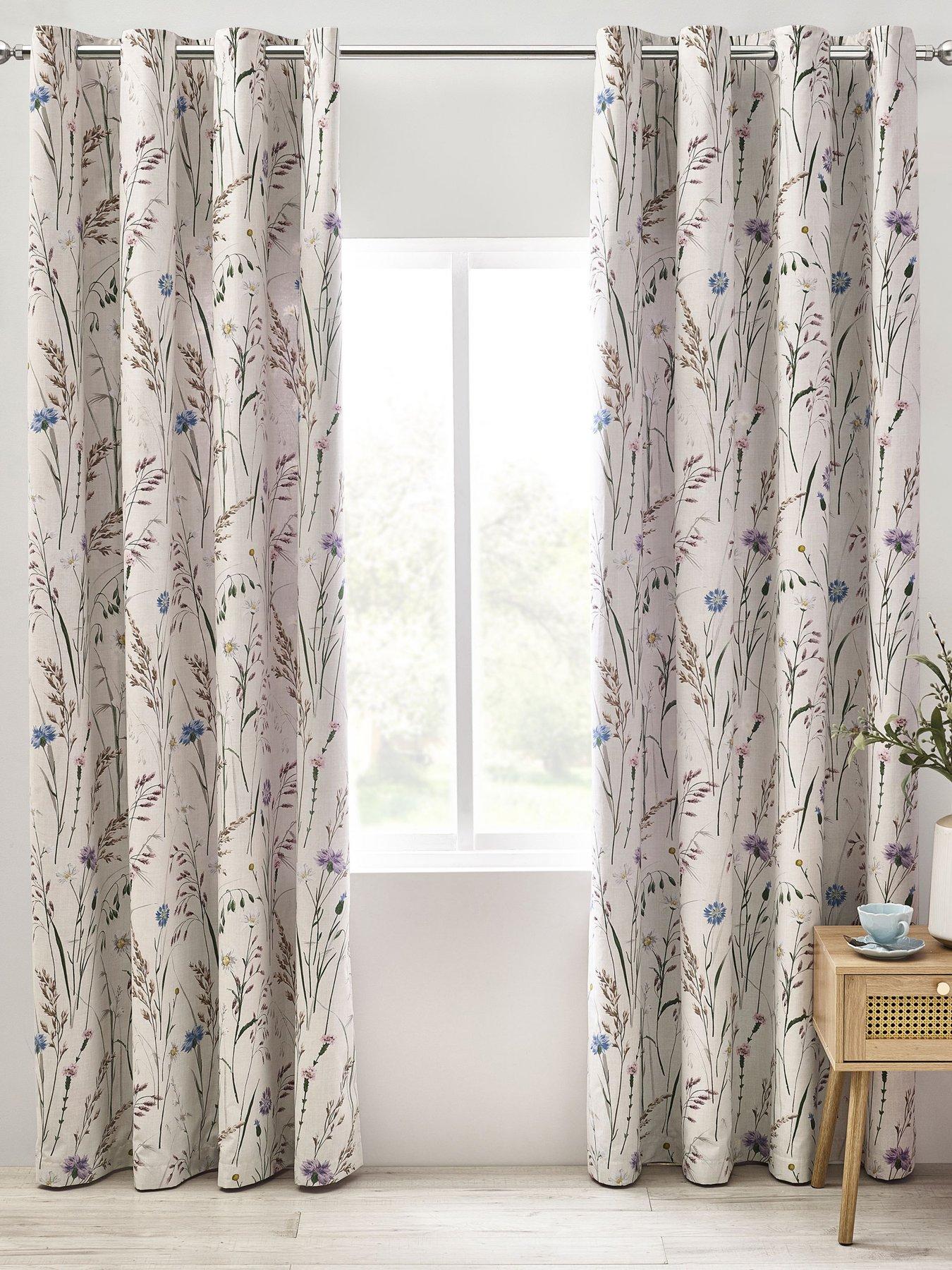 undefined Grasmere Floral Curtains- 66 X 90 Inch