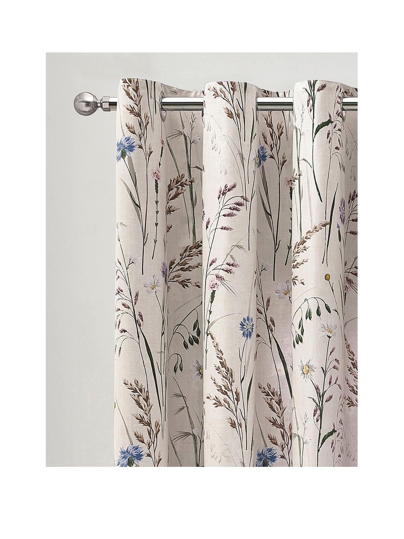 Image 2 of 4 of Catherine Lansfield Grasmere Floral Eyelet Curtains