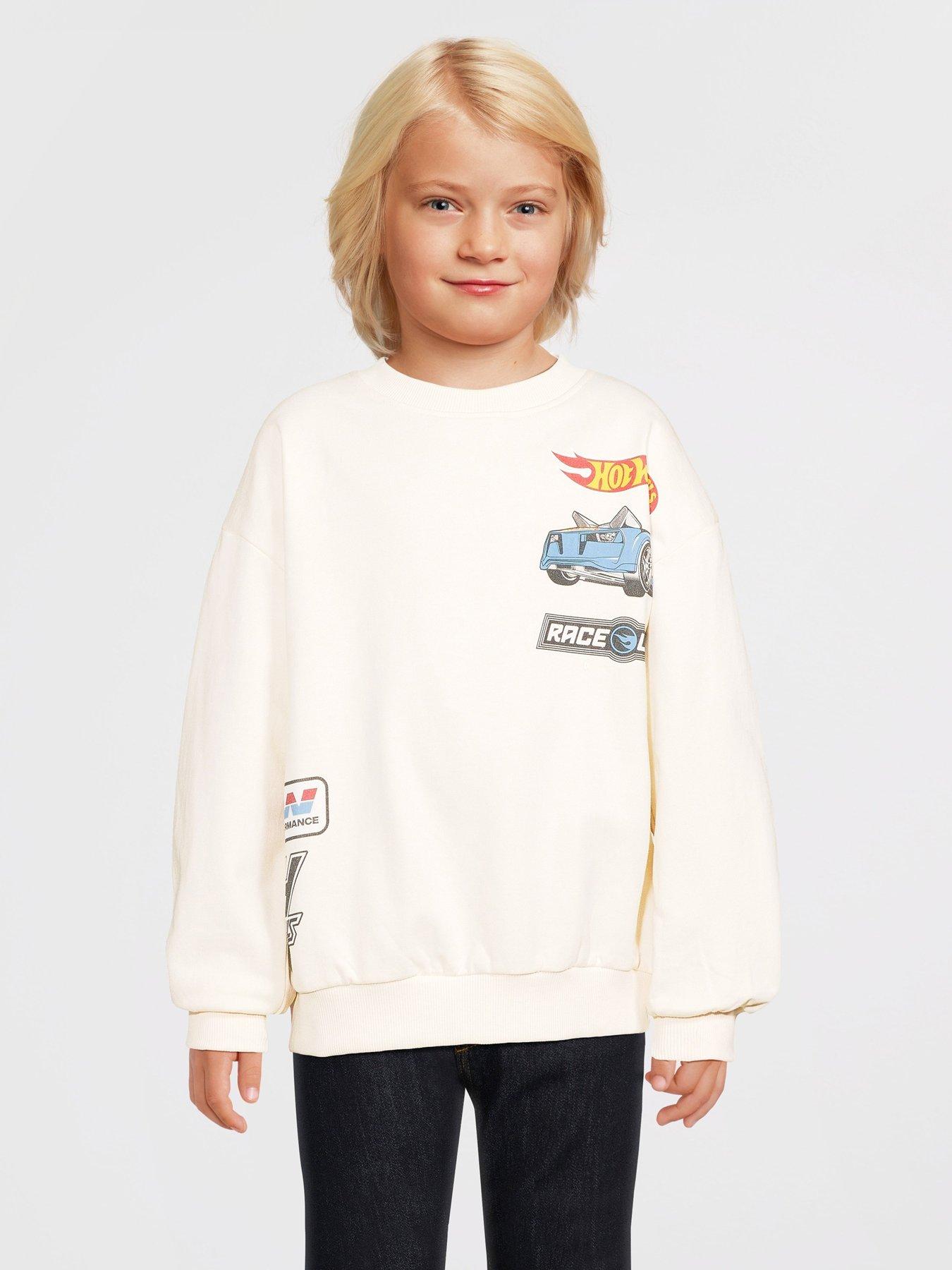 Image 1 of 5 of Hot Wheels Graphic Print Sweater - Black