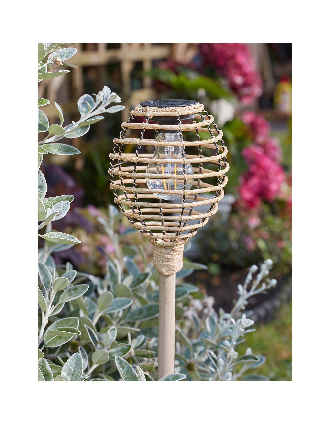 Smart Solar Lumina Rattan Stake Light Pair | Very