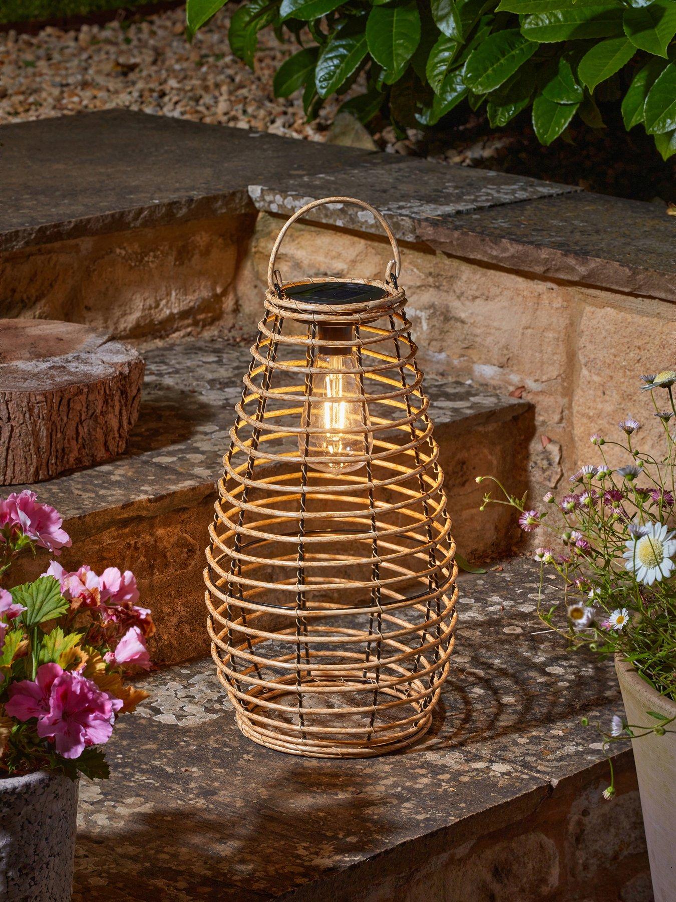Image 1 of 3 of Smart Solar Venus Natural Rattan Lantern
