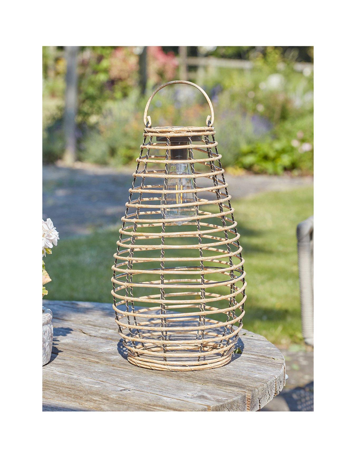 Image 3 of 3 of Smart Solar Venus Natural Rattan Lantern