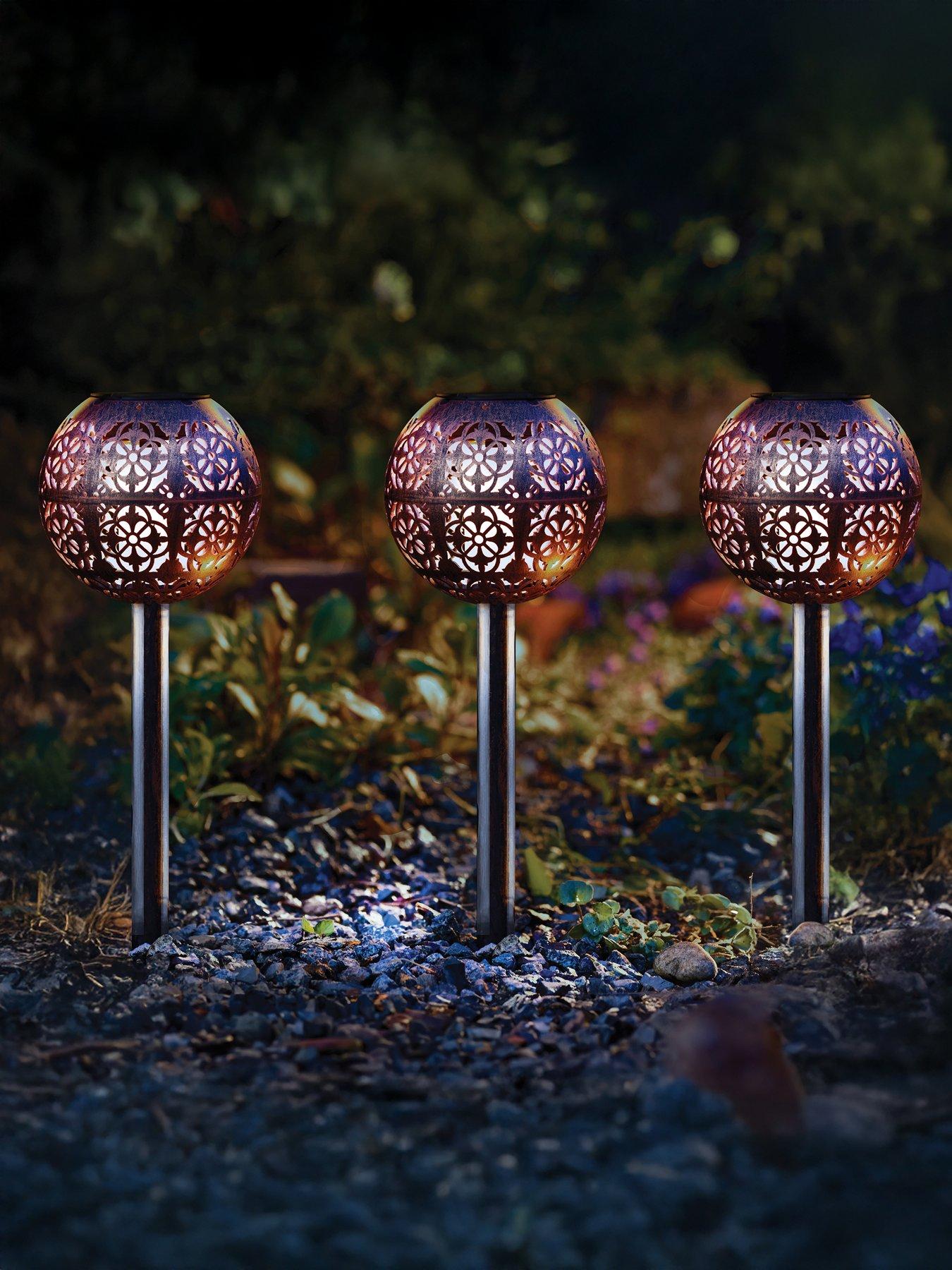 Product photograph of Smart Solar Damasque Stake Light - 3 Pack from very.co.uk