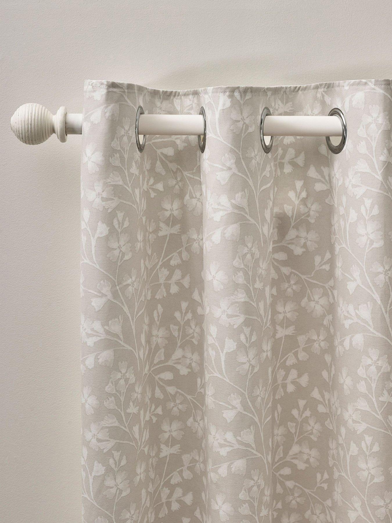 Image 1 of 4 of Catherine Lansfield Brooke Floral Eyelet Curtains