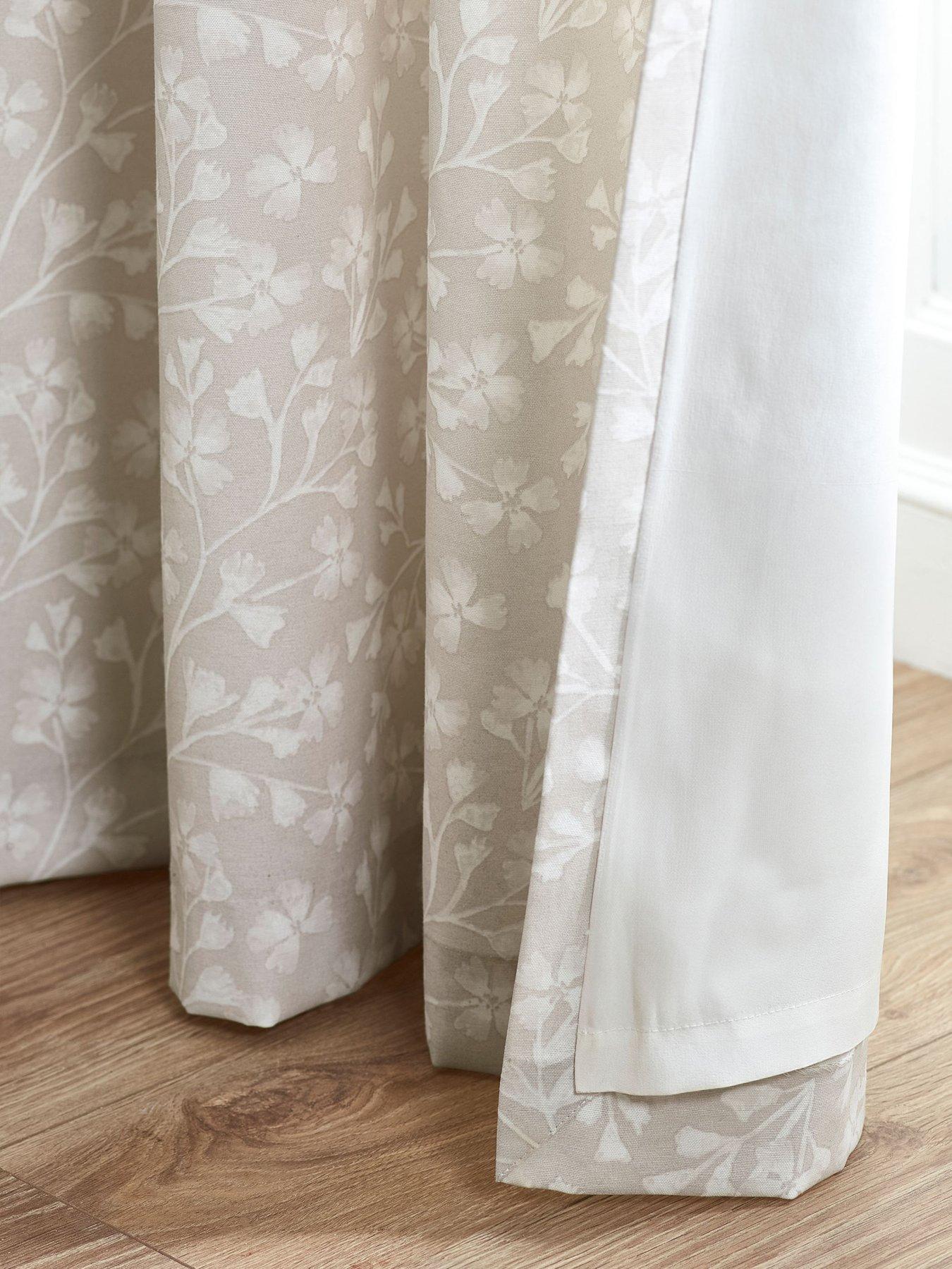 Image 4 of 4 of Catherine Lansfield Brooke Floral Eyelet Curtains