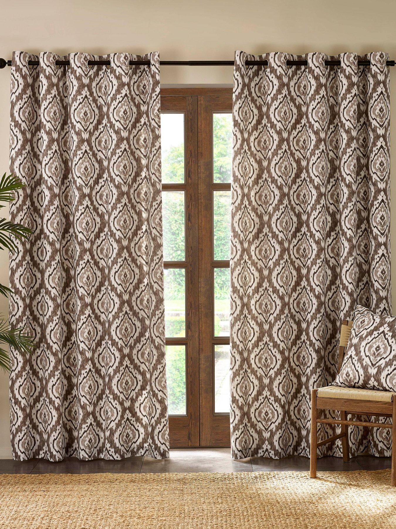 Pineapple Elephant Suri Lined Eyelet Curtains