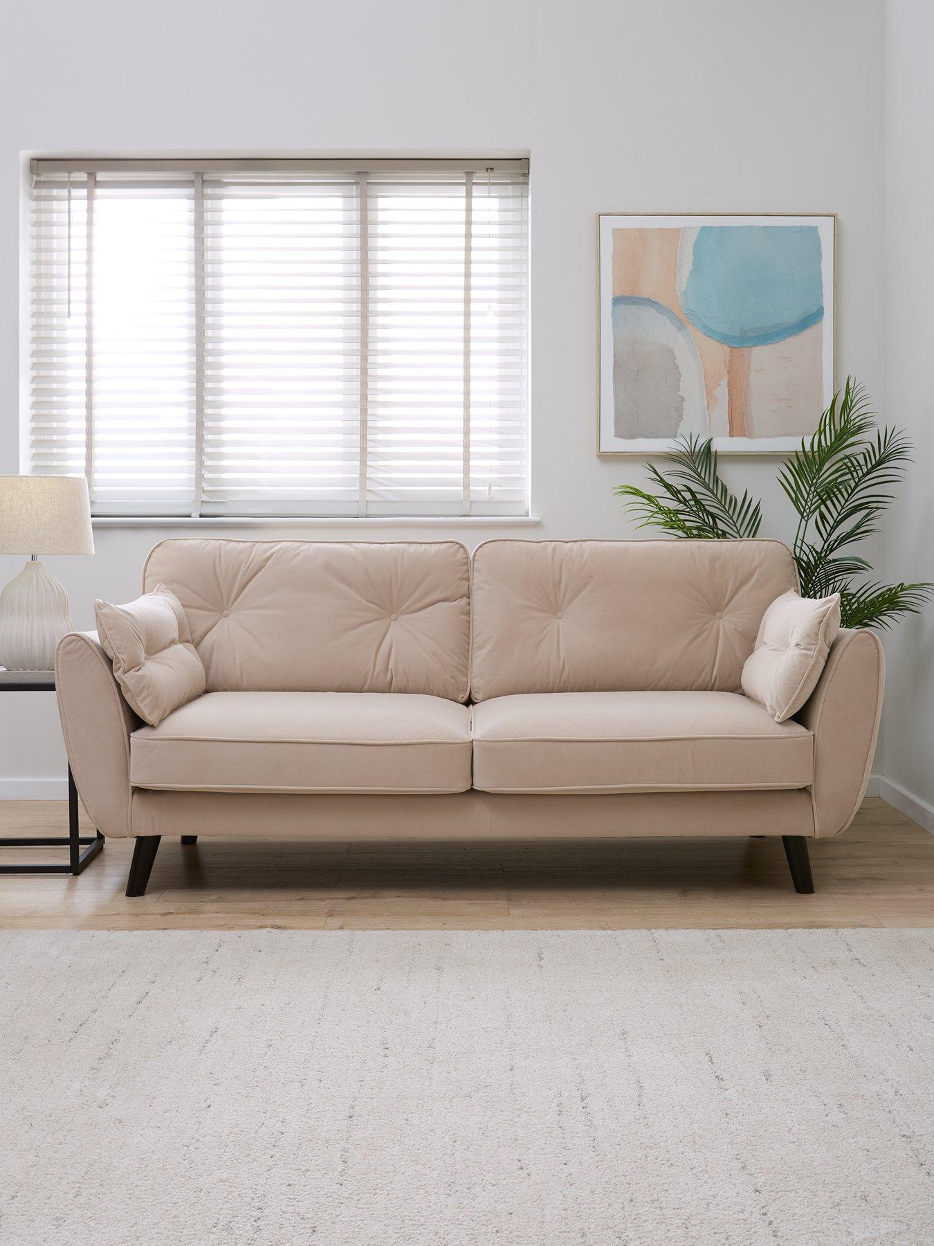 undefined New Paulo Fabric 3 Seater Sofa - FSC® Certified