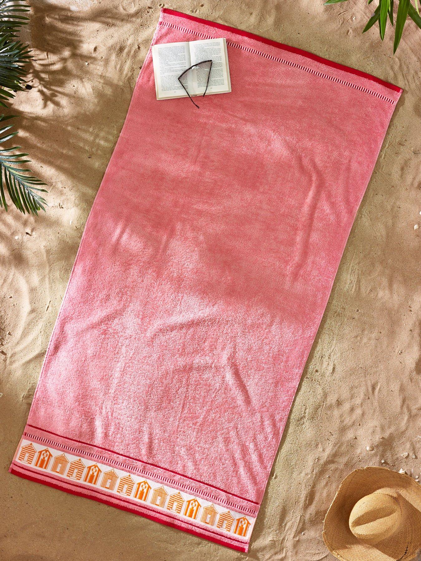 undefined Beach Huts Beach Towel - Coral