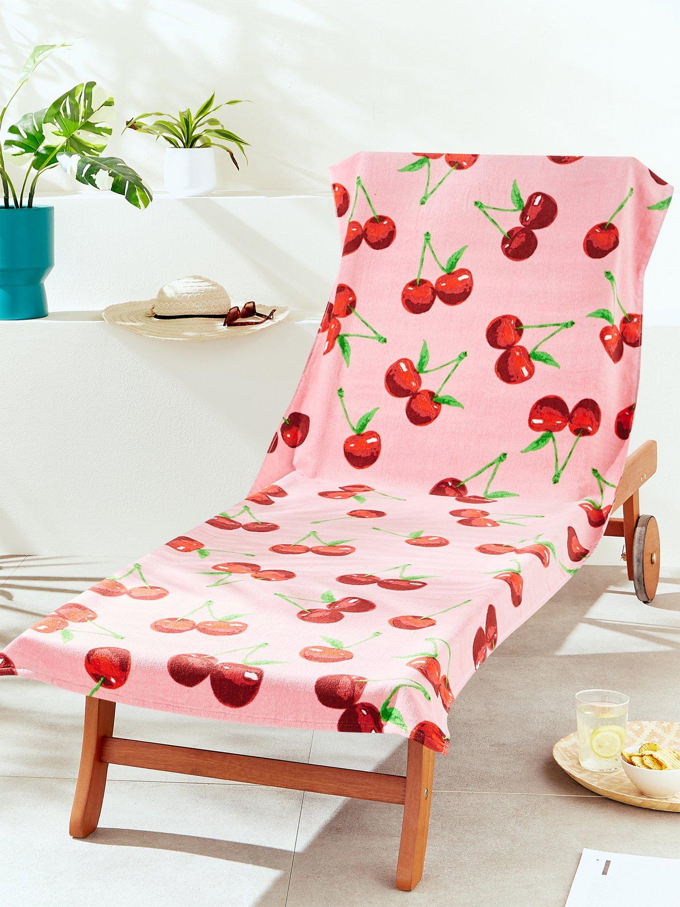 Catherine Lansfield Cherries 100% Cotton Beach Towel