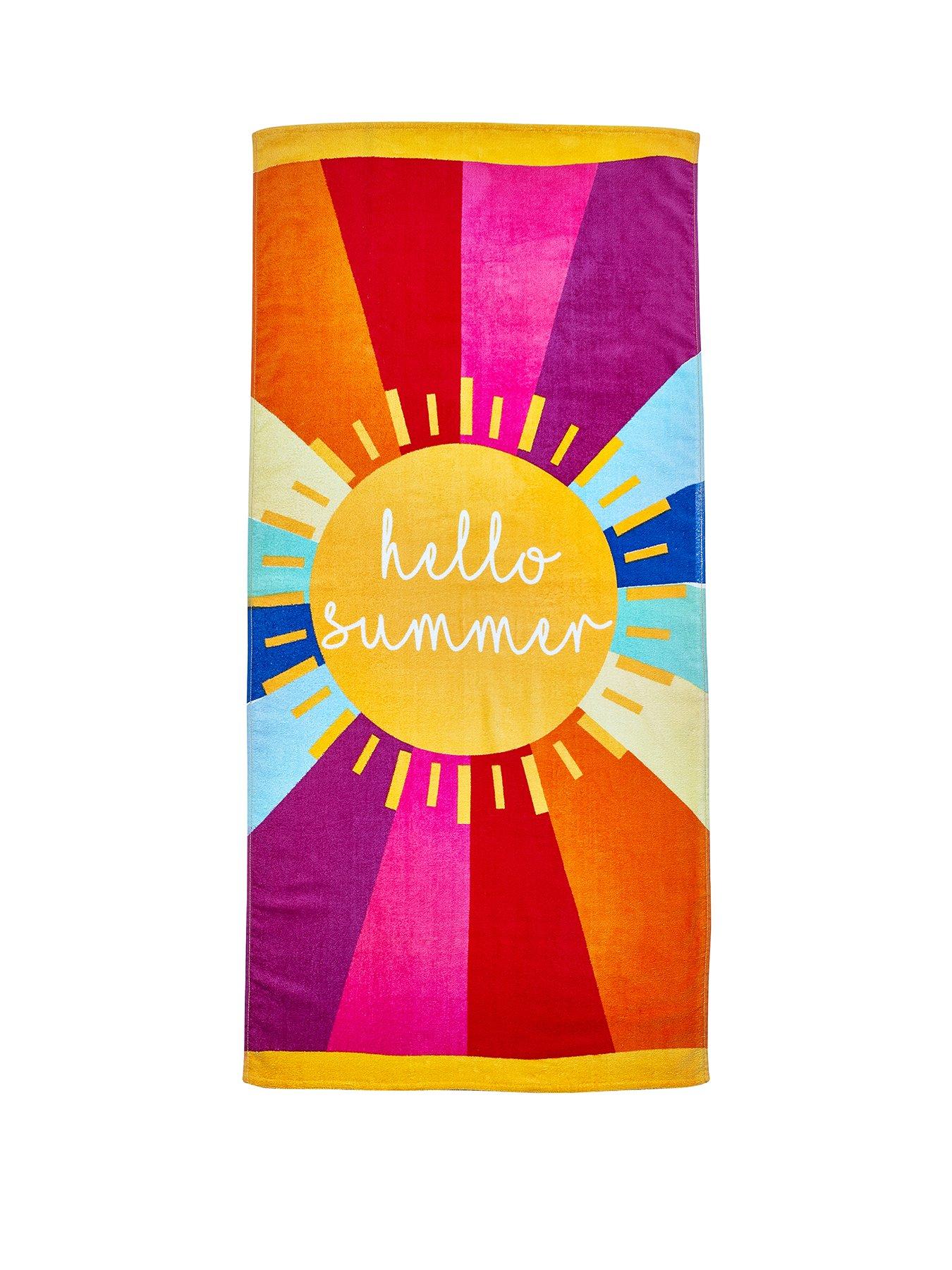 Image 2 of 3 of Catherine Lansfield Hello Summer 100% Cotton Beach Towel