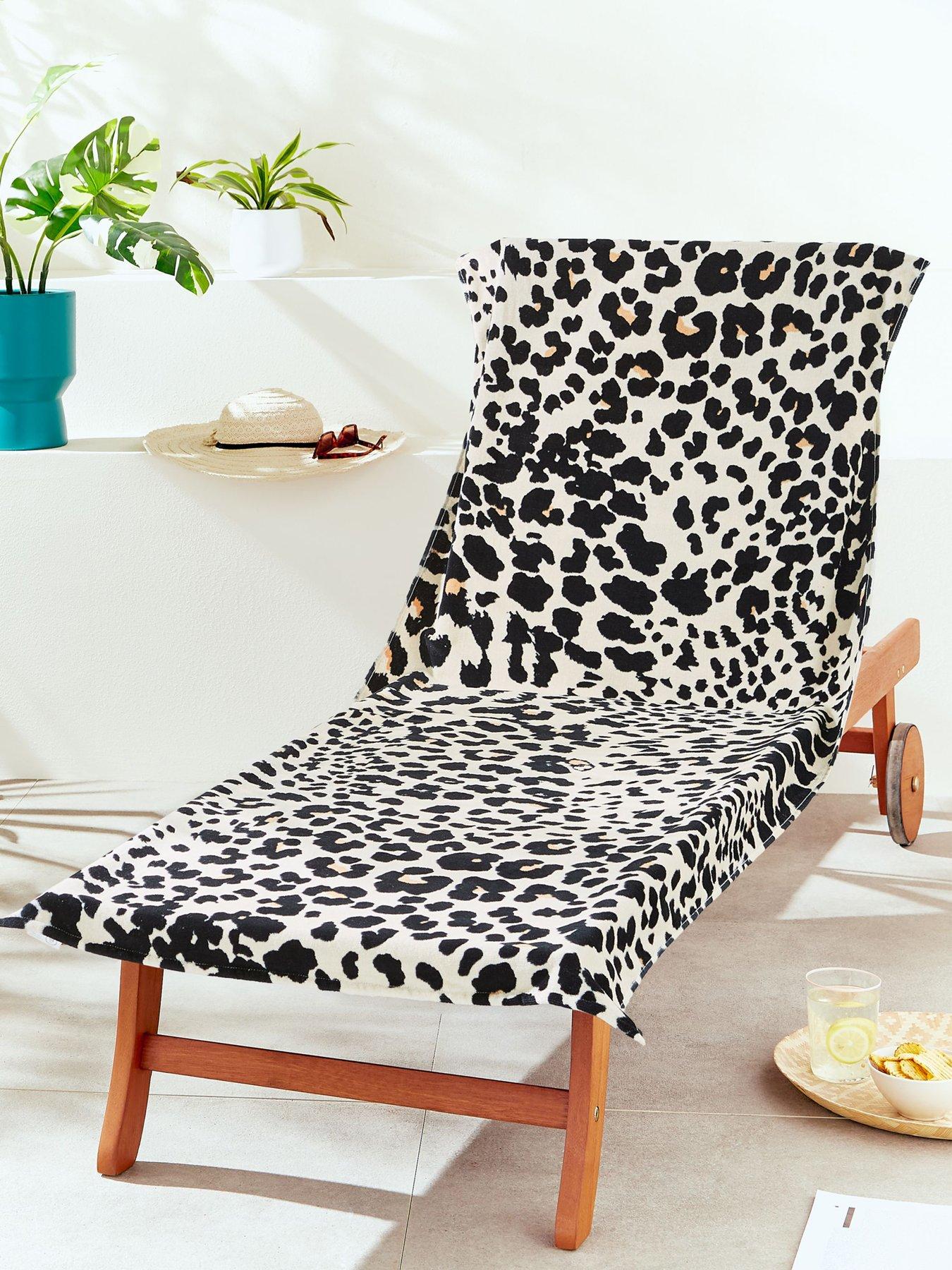 Image 1 of 4 of Catherine Lansfield Leopard 100% Cotton Beach Towel