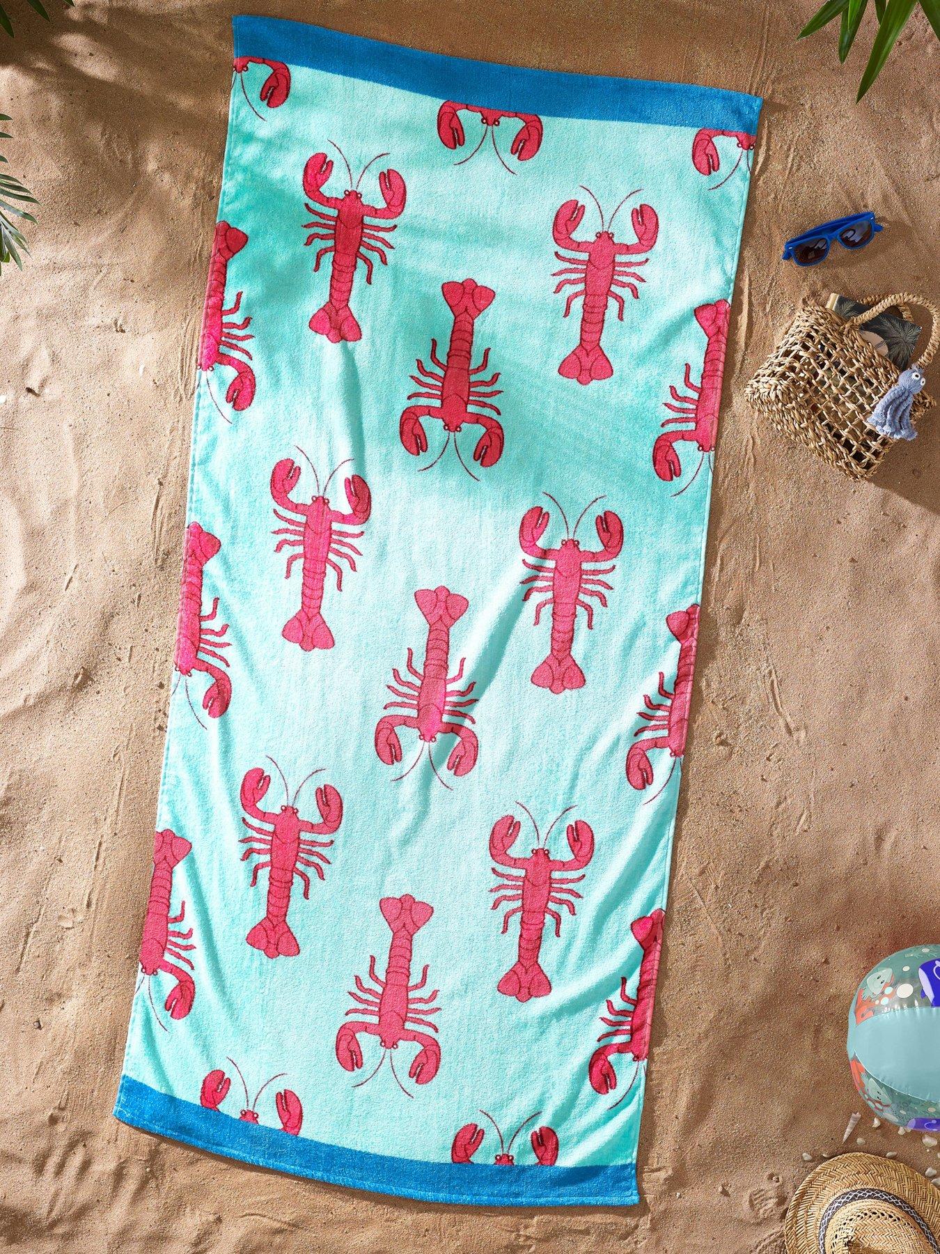 undefined Lobster 100% Cotton Beach Towel