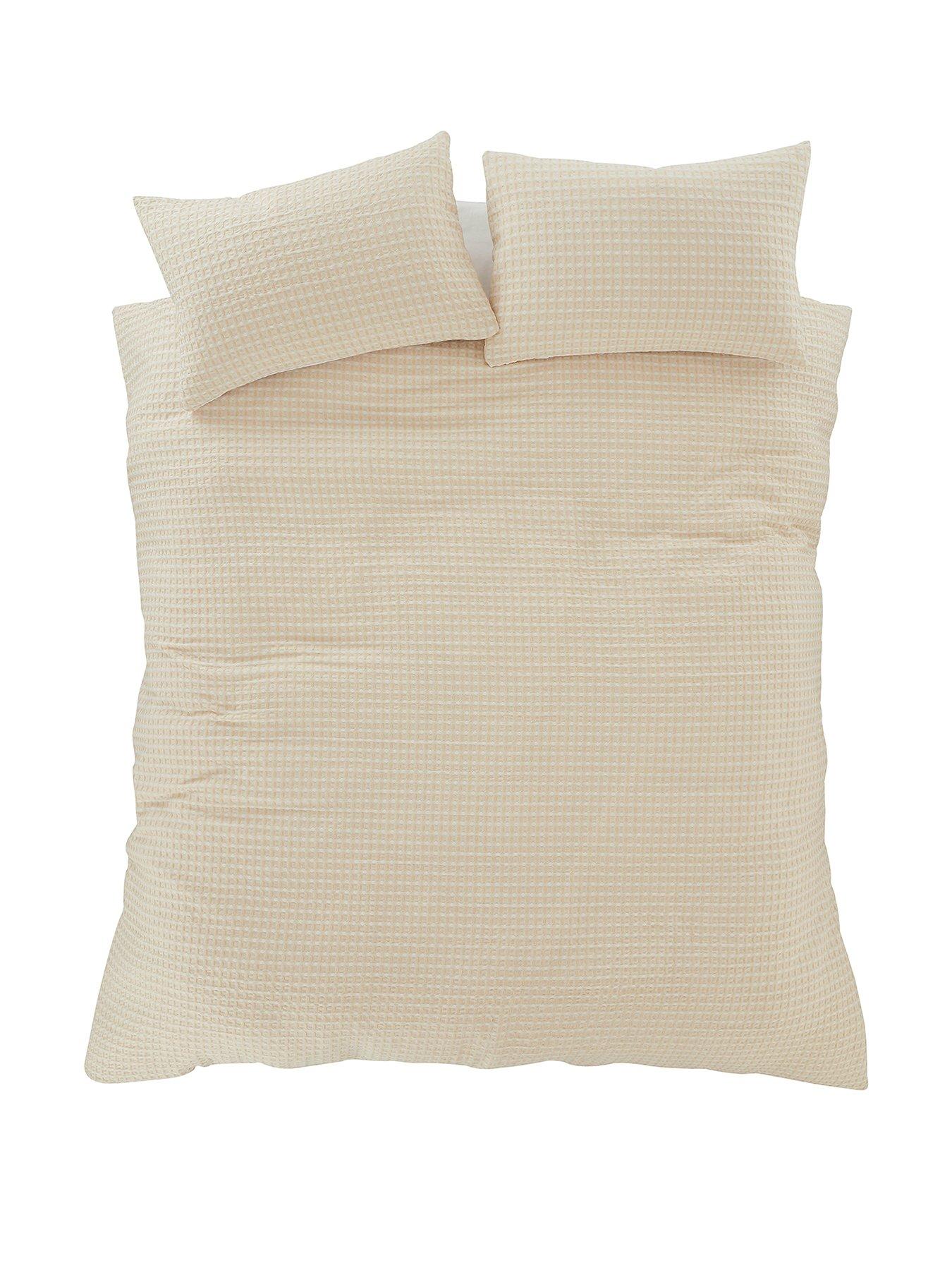 Image 2 of 6 of Pineapple Elephant Muscat Waffle Duvet Set - Natural