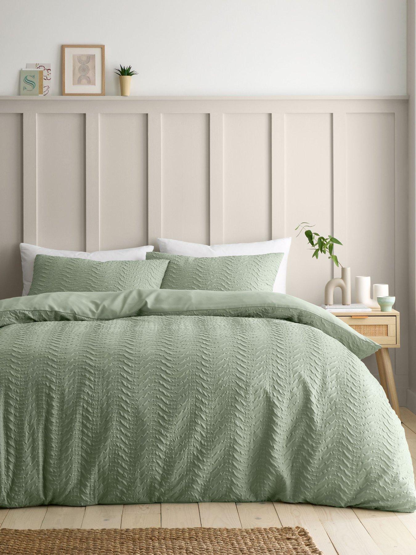 undefined Heatset Wave Duvet Set - Mint Green