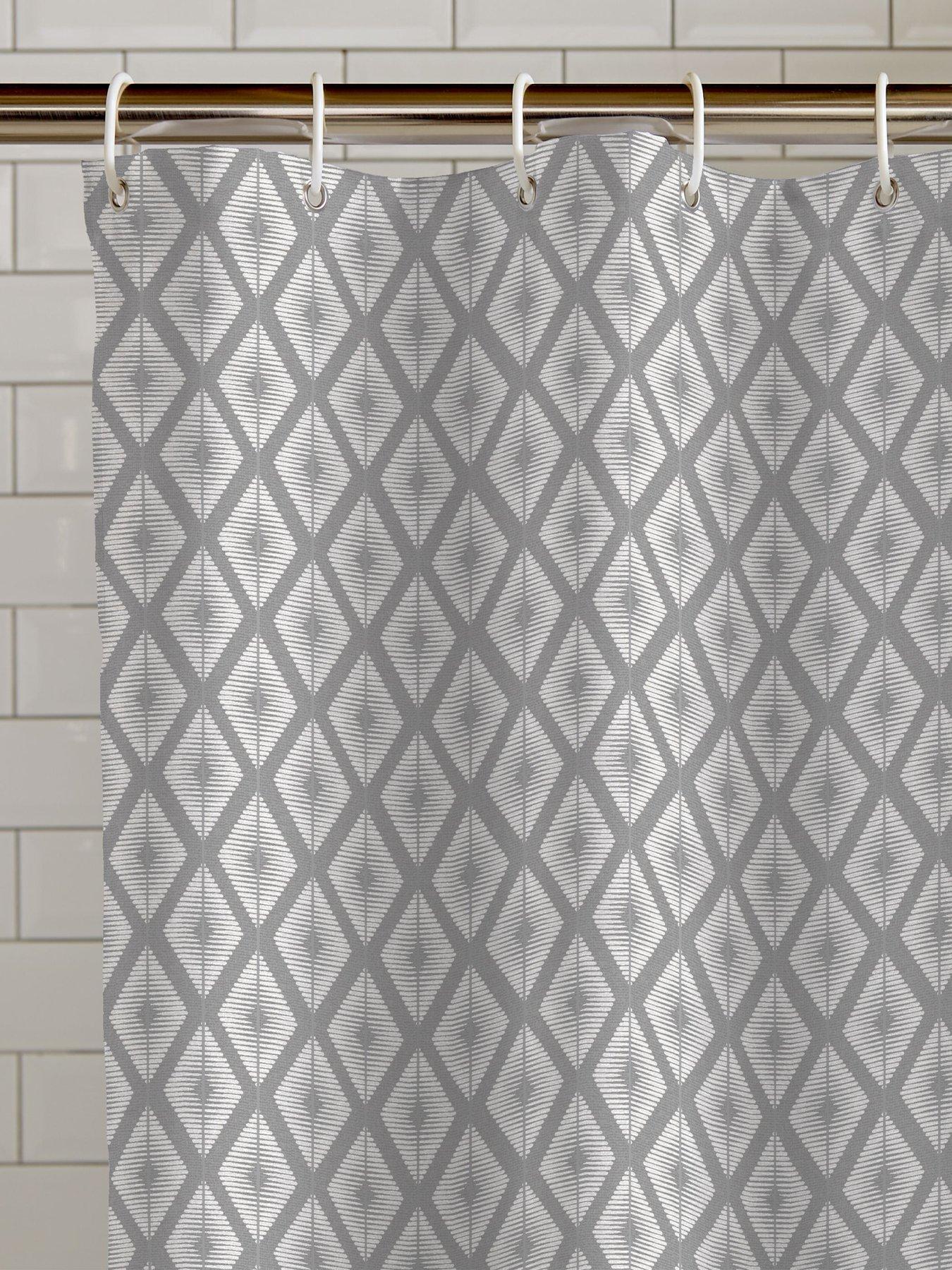 Catherine Lansfield Aztec Diamond Shower Curtain