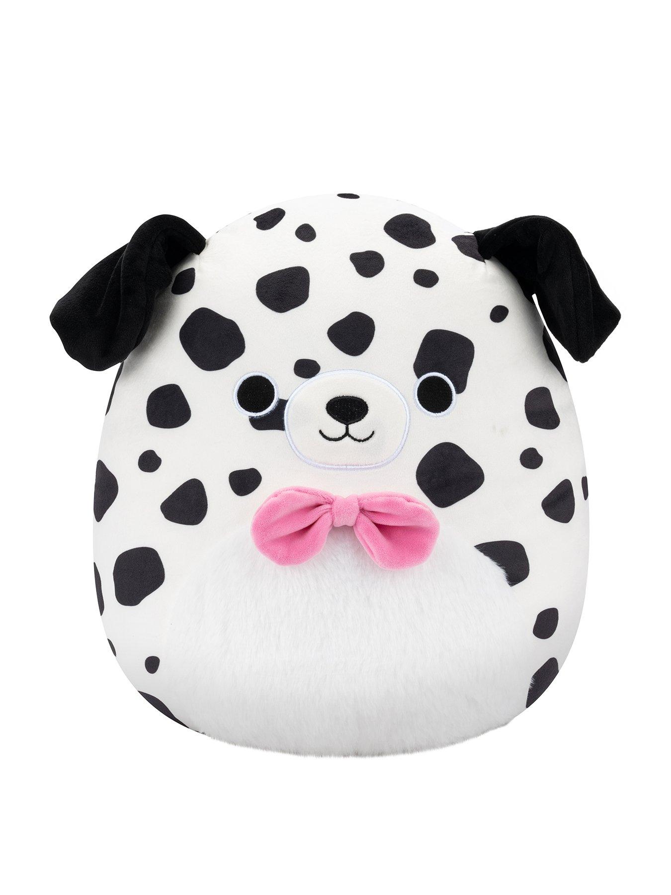 Squishmallows SQCR - Medium Plush (12" Squishmallows) (Dustin - White Dalmatian W/Fuzzy Belly and Bowtie)