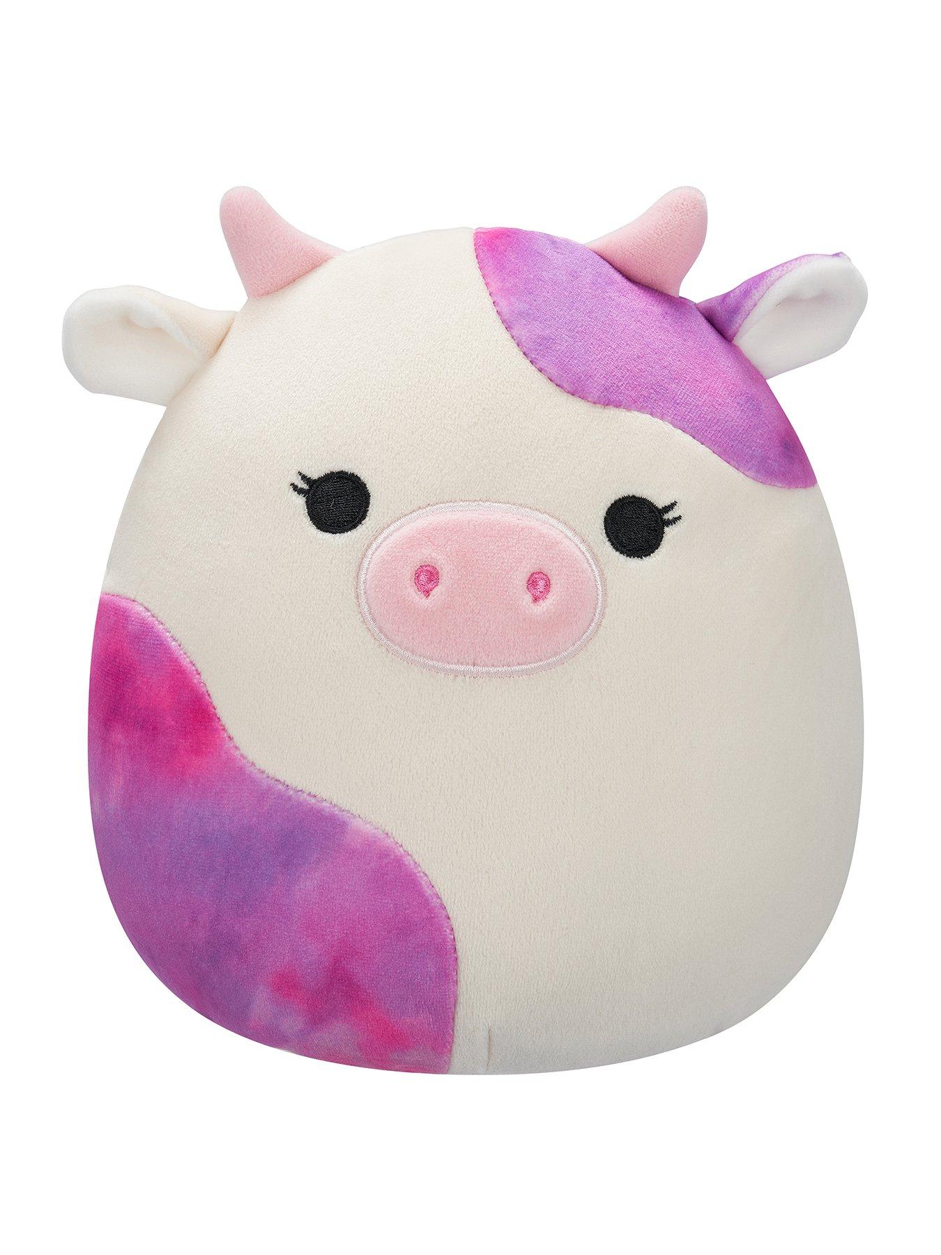 undefined Original Squishmallows 7.5-Inch Kalina the White Cow with Pink Tie-Dye Spots