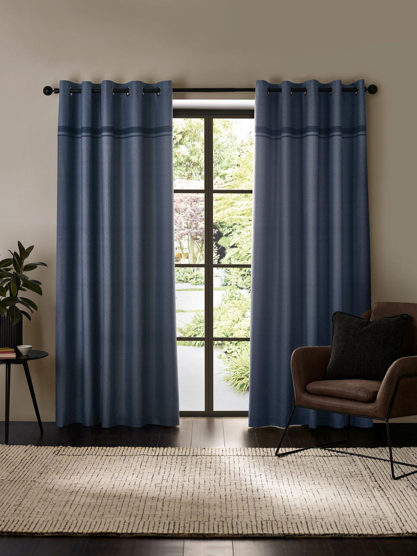Image 2 of 4 of Catherine Lansfield Melville Lined Eyelet Curtains