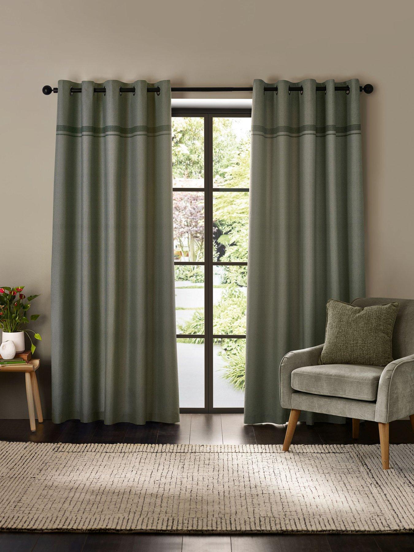 Catherine Lansfield Melville Lined Eyelet Curtains