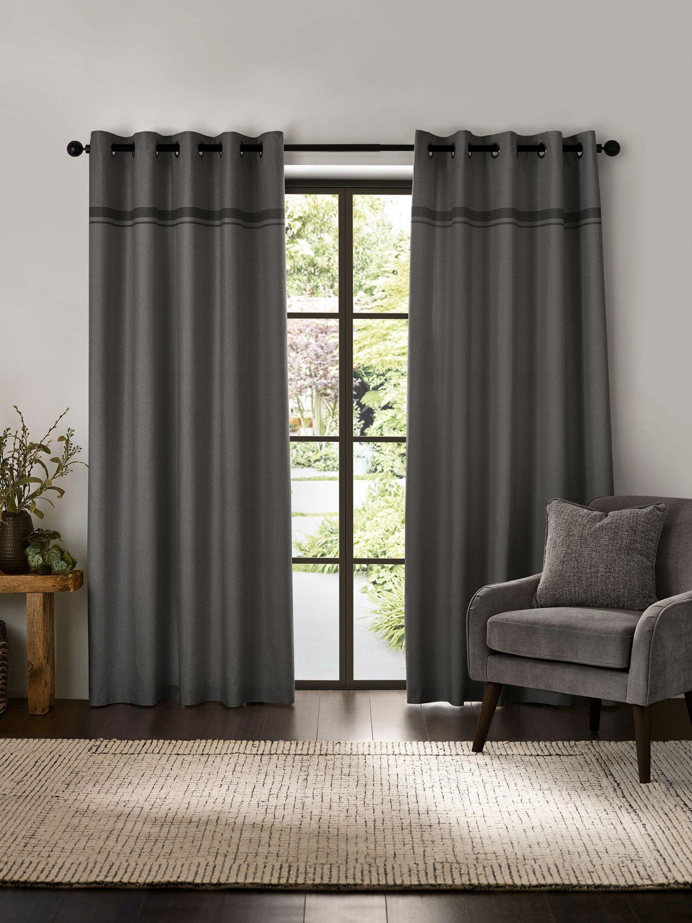 Catherine Lansfield Melville Lined Eyelet Curtains