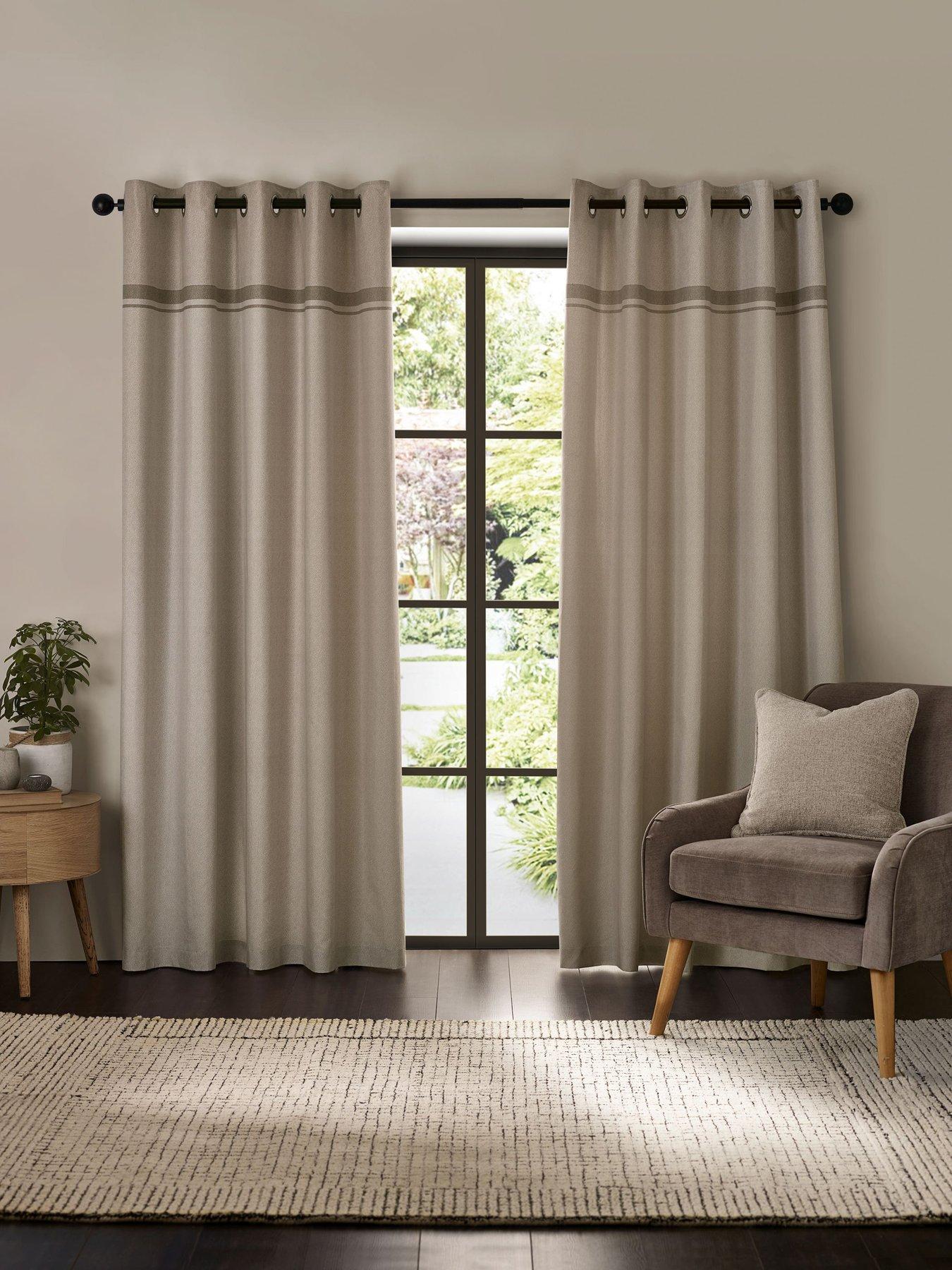 Catherine Lansfield Melville Lined Eyelet Curtains