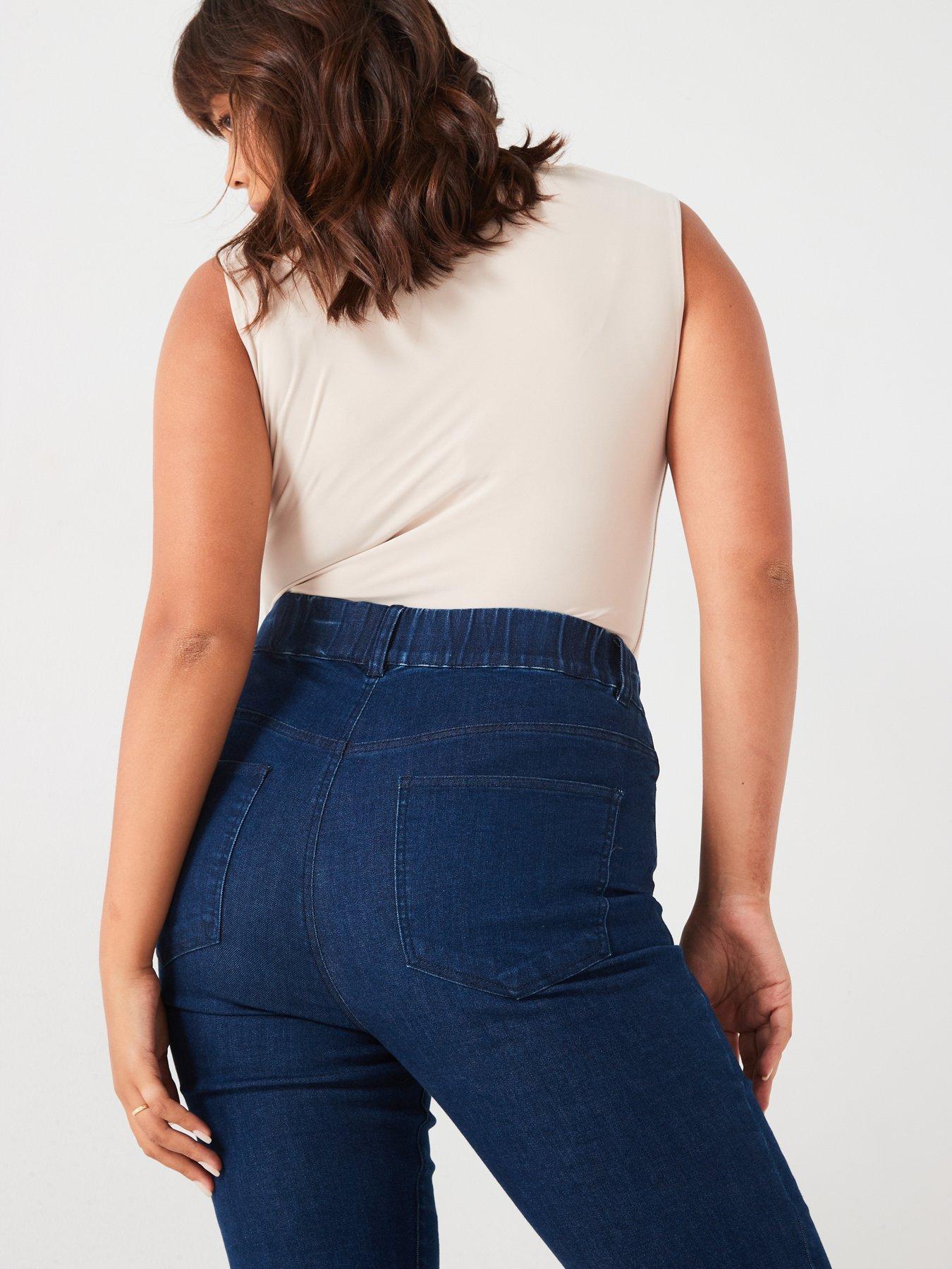 Image 5 of 6 of V by Very Curve Pull On Stretch Bootcut Jean - Blue