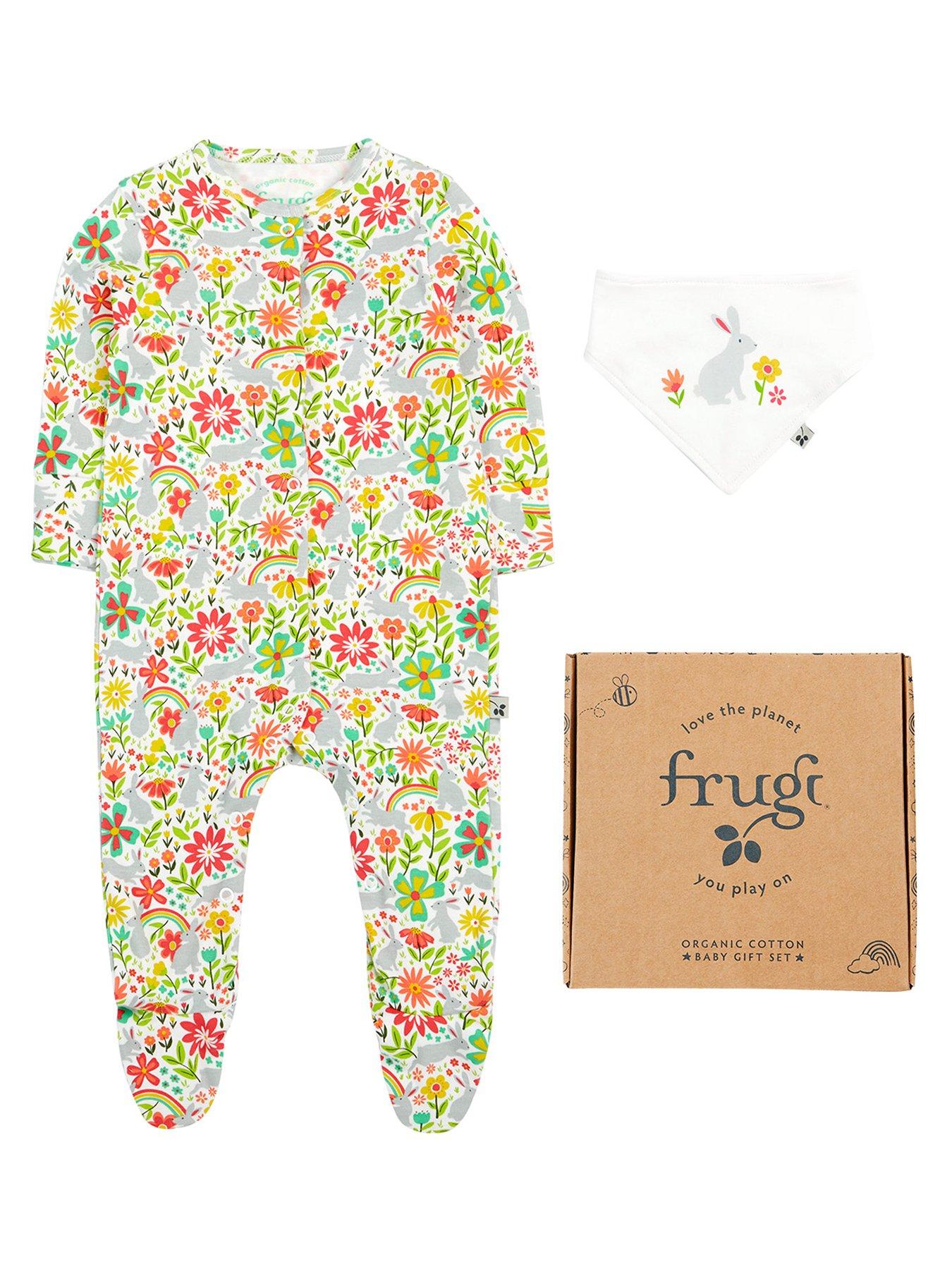undefined Baby Bunny Bounce Sleepsuit Gift Set - White