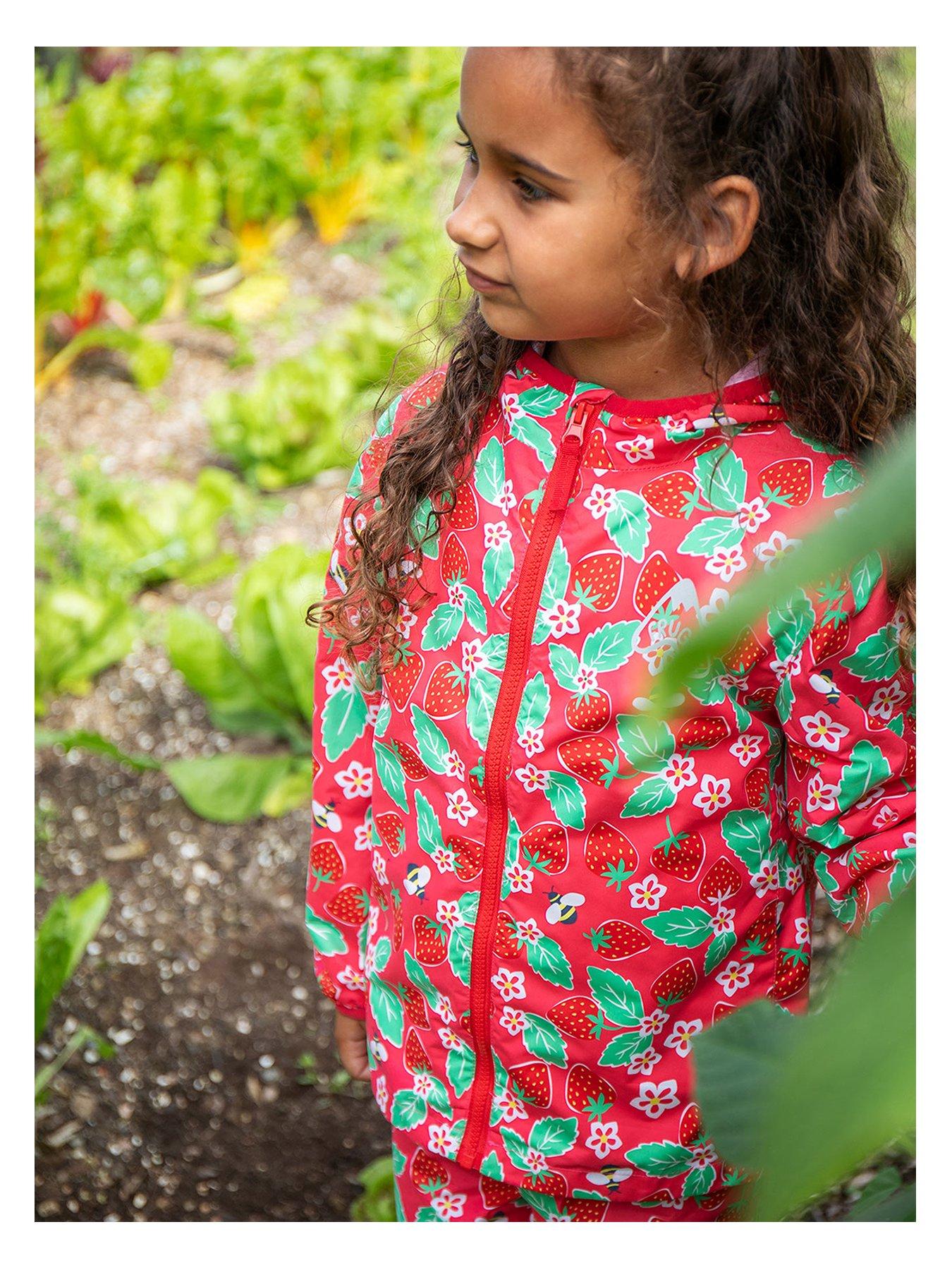 Image 1 of 6 of Frugi Girls Rain Or Shine Jacket - Pink